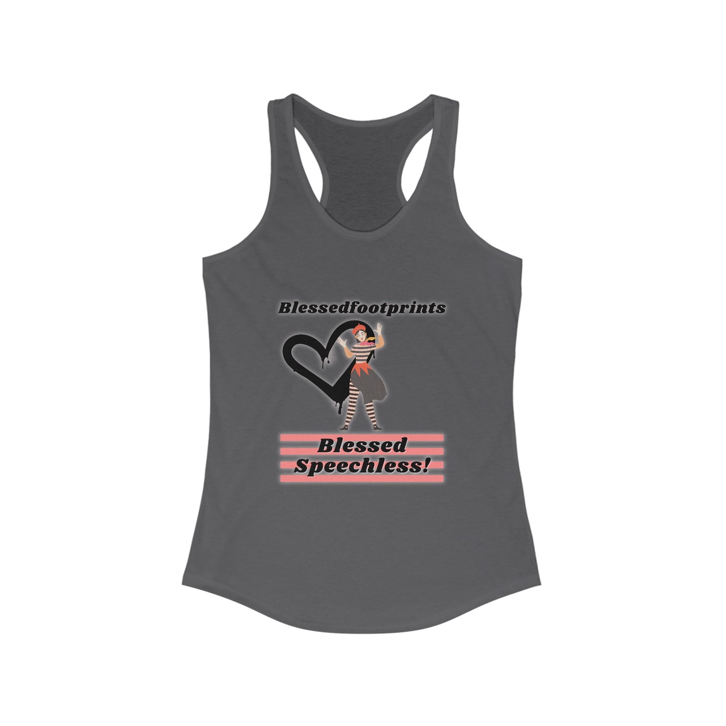 Blessedfootprints Collection Blessed Speechless Racerback Tank