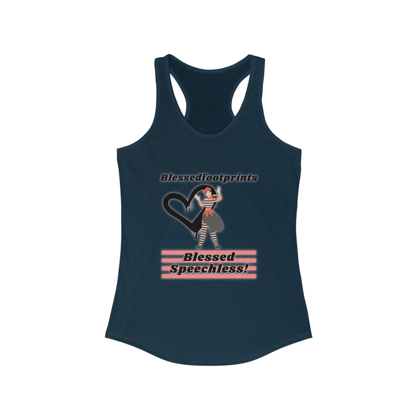 Blessedfootprints Collection Blessed Speechless Racerback Tank