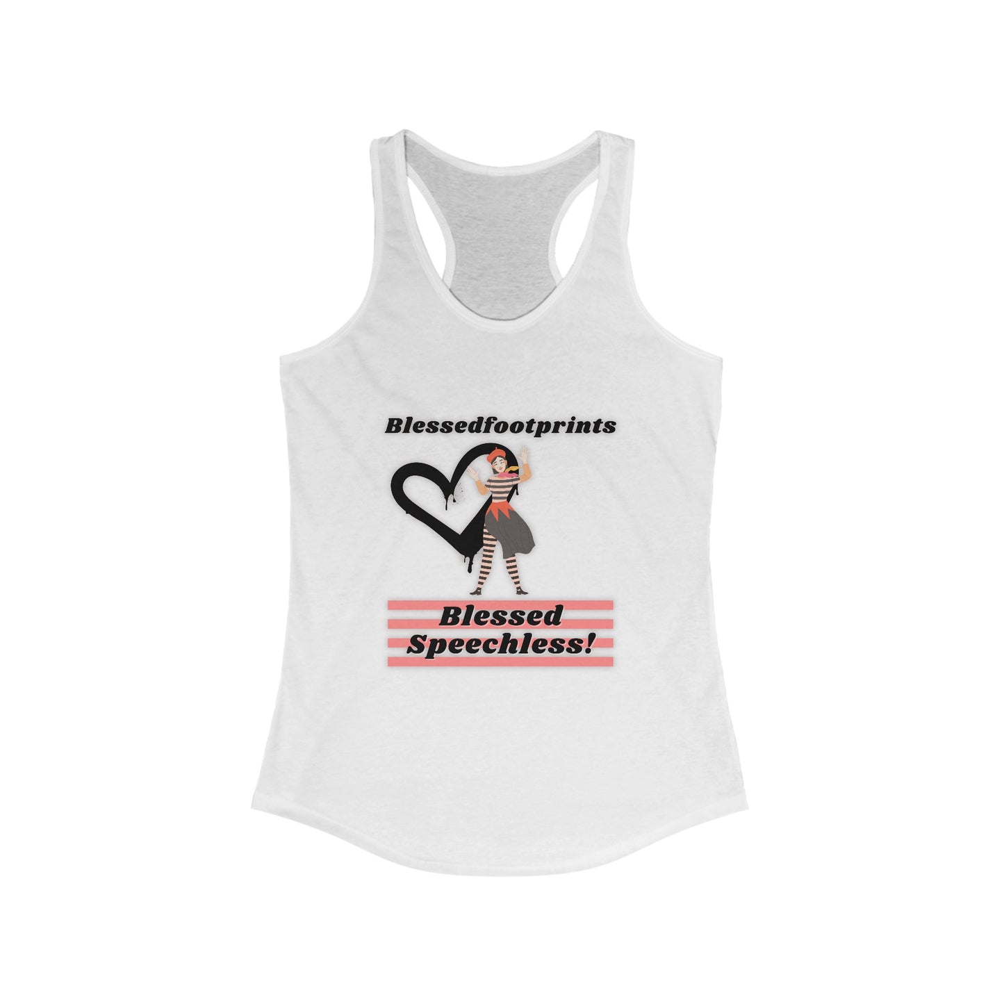 Blessedfootprints Collection Blessed Speechless Racerback Tank