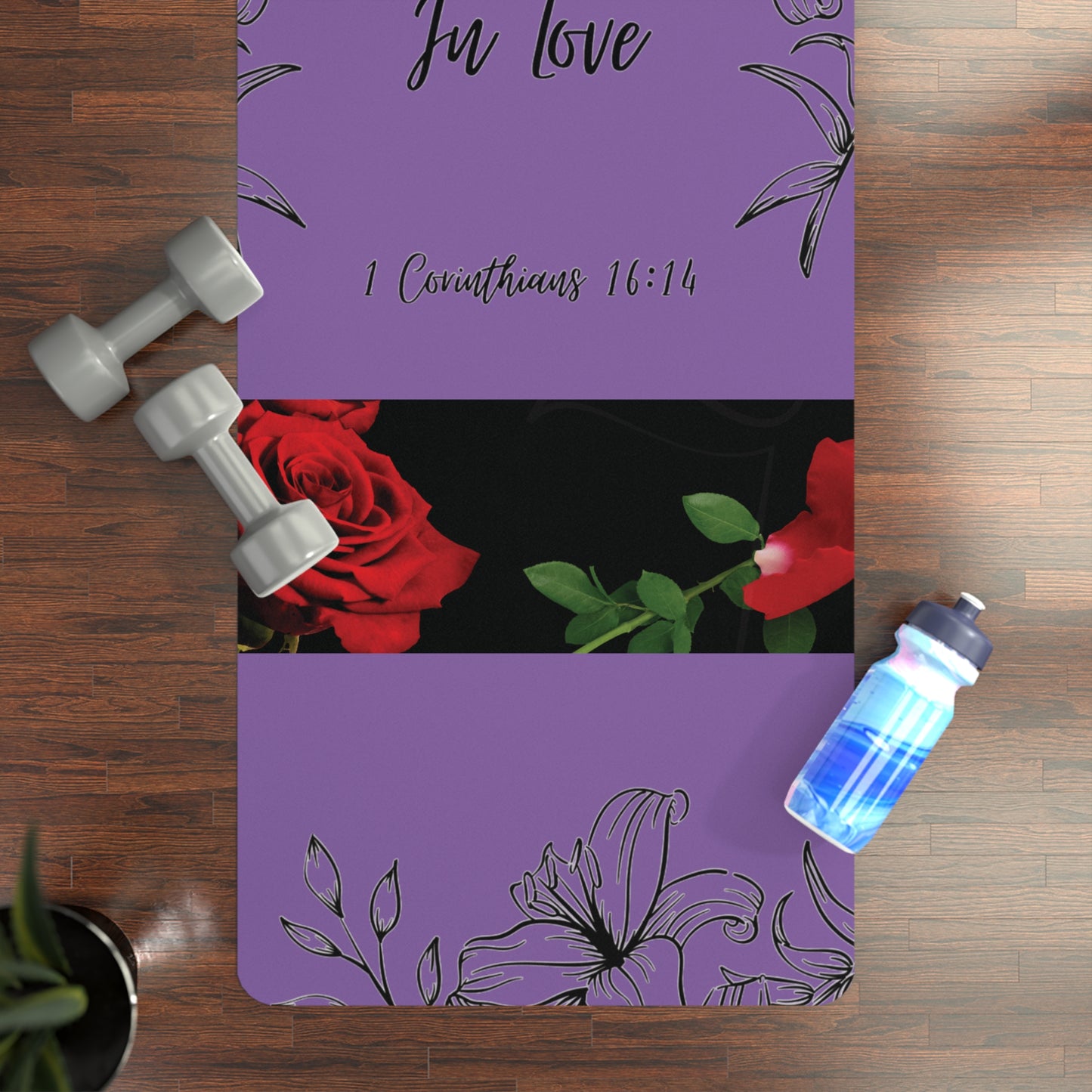 In Love Rubber Yoga Mat