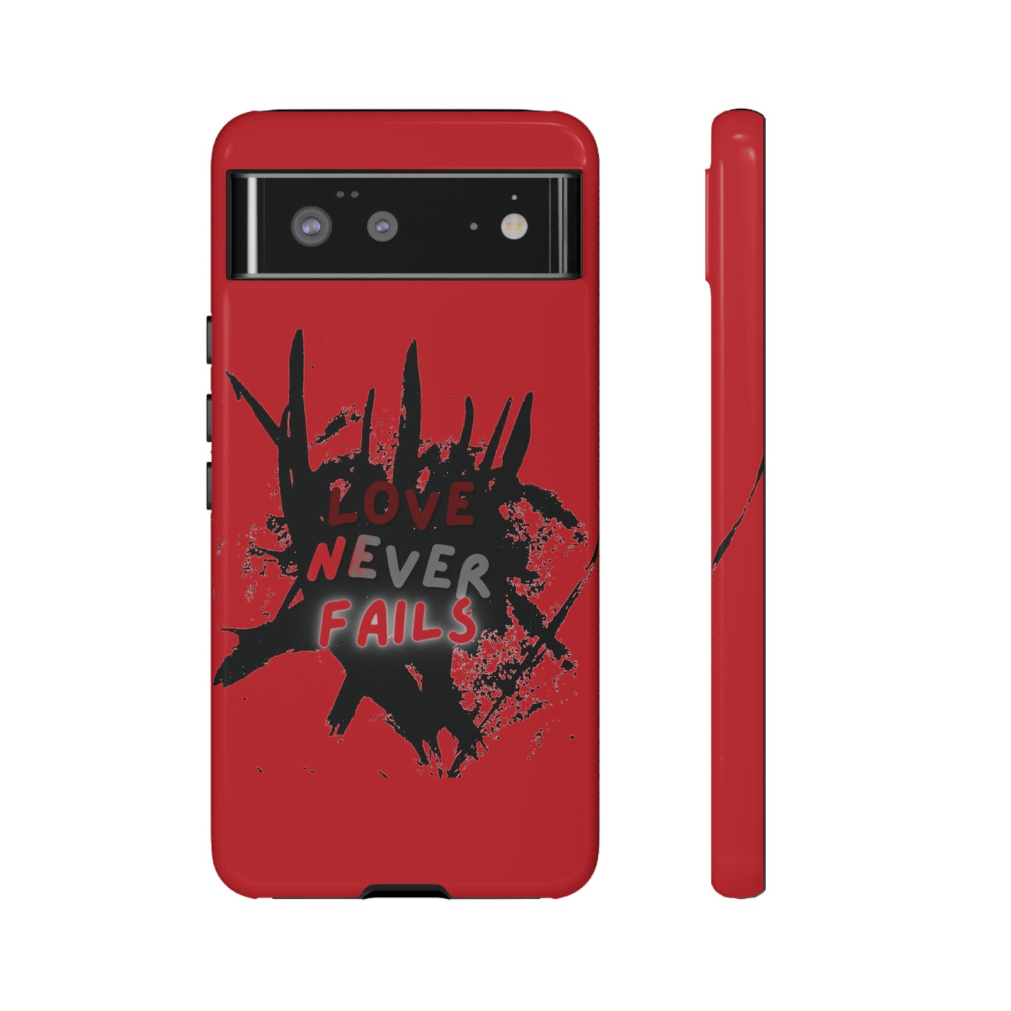 Love Never Fails Red Tough Cases