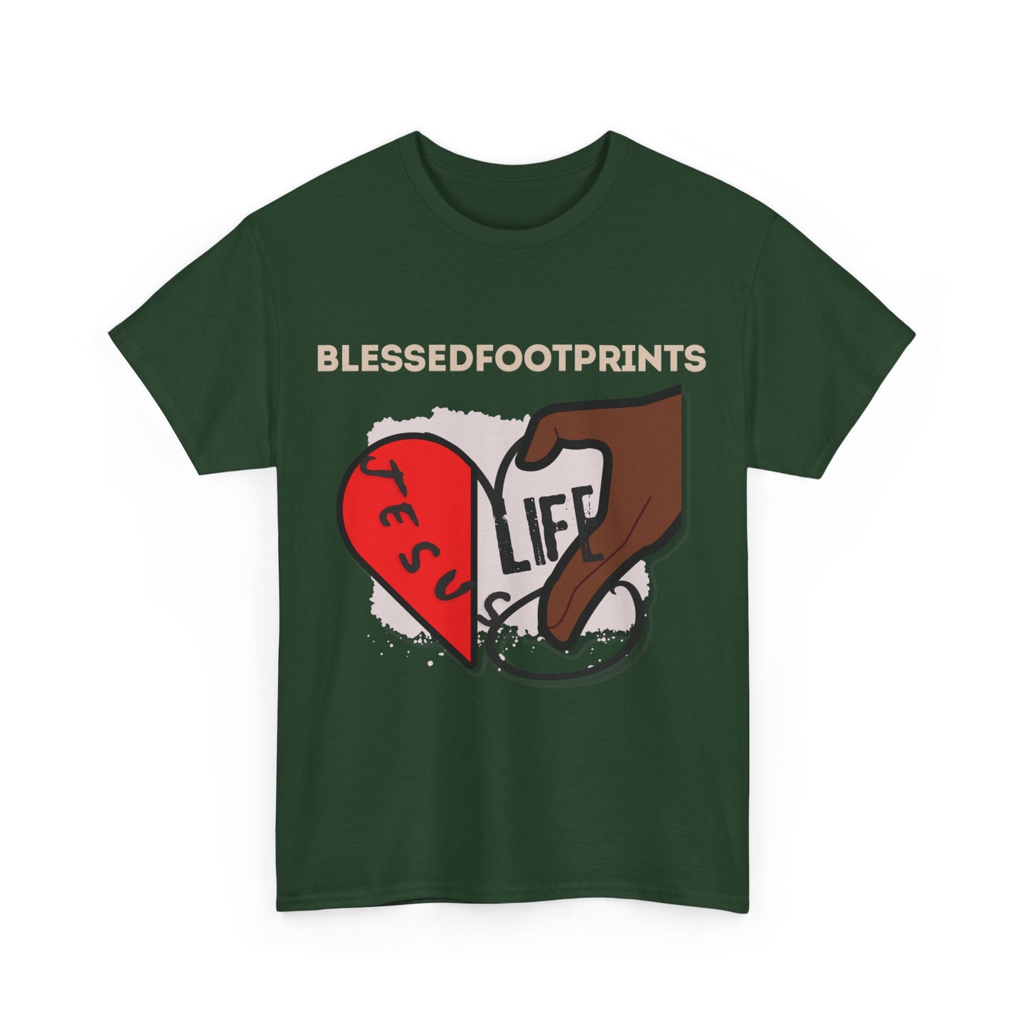 Jesus Life Unisex Christian Tee - Heart and Hand Design