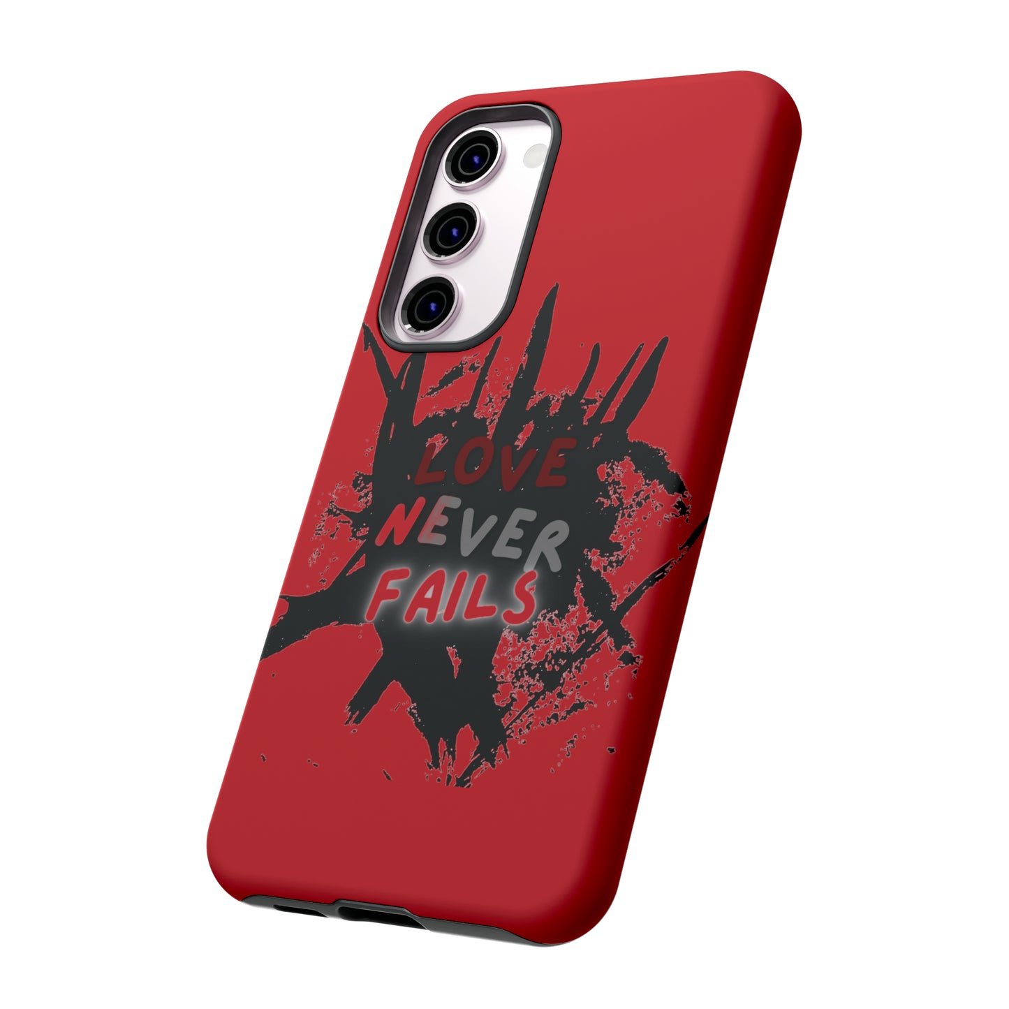 Love Never Fails Red Tough Cases