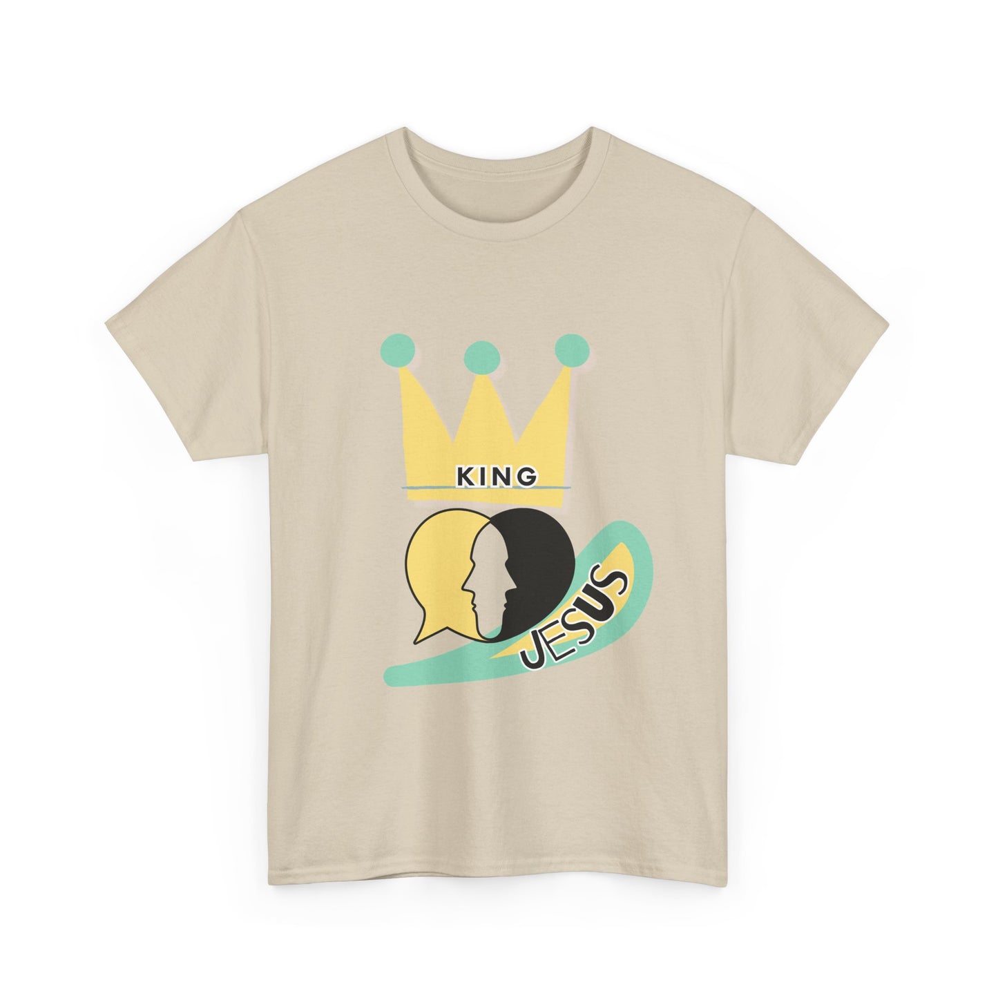 King Jesus Heart Face Unisex Heavy Cotton Tee