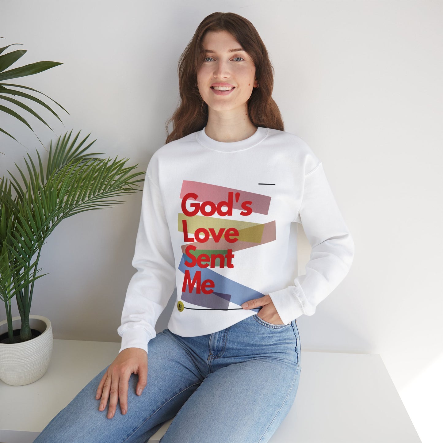 God's Love Sent Me Unisex Heavy Blend™ Crewneck Sweatshirt