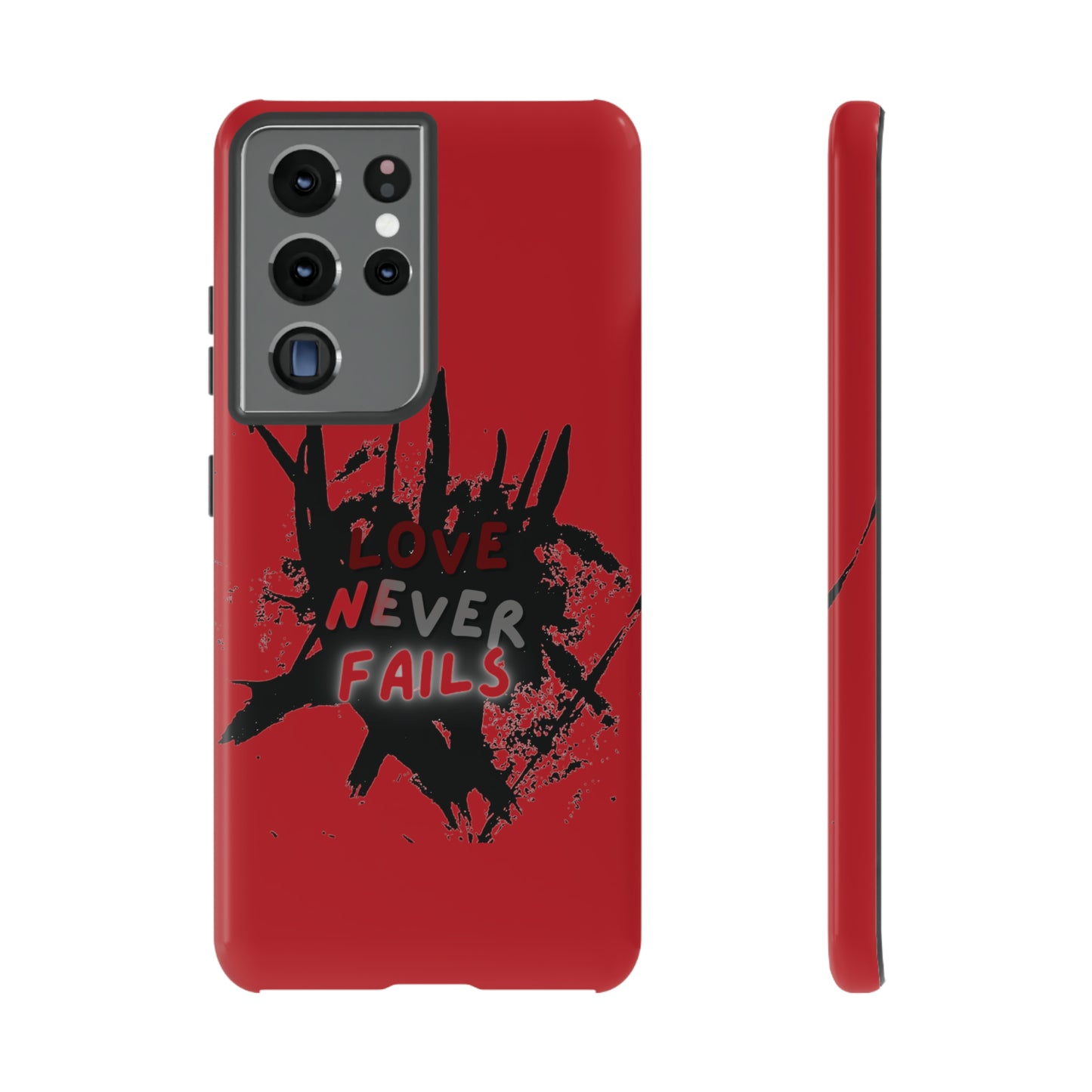 Love Never Fails Red Tough Cases