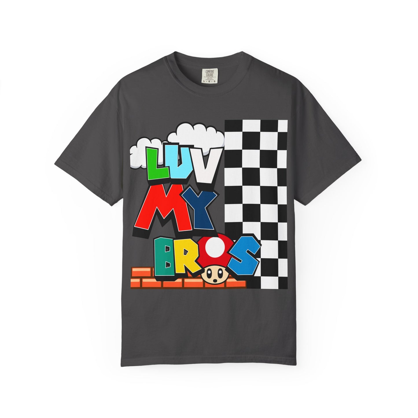 Colorful Retro Gaming T-Shirt, Luv My Bros Shirt, Unisex Tee, Gamer Gift,