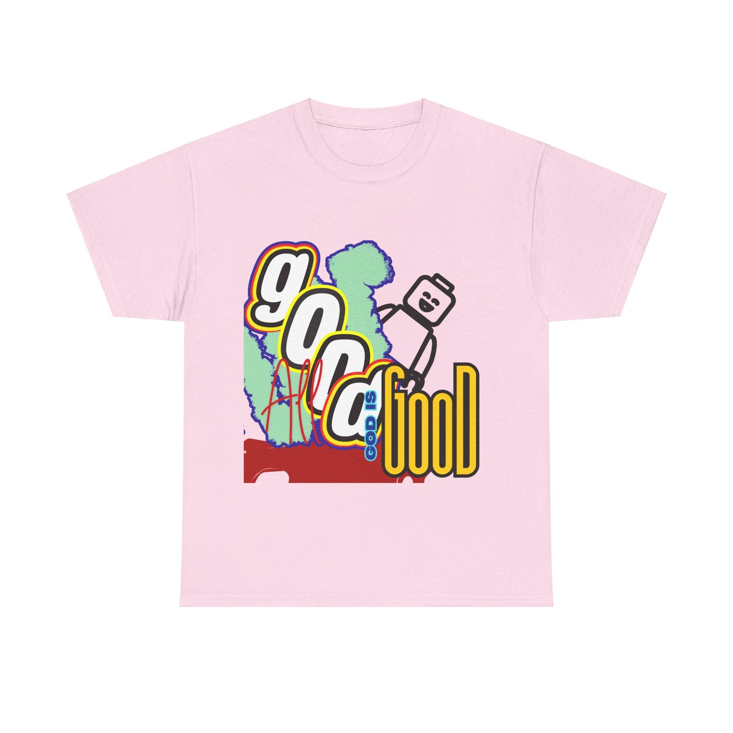 All Good God is Good" Lego Inspired T-Shirt - Fun and Creative Faith-Based Apparel