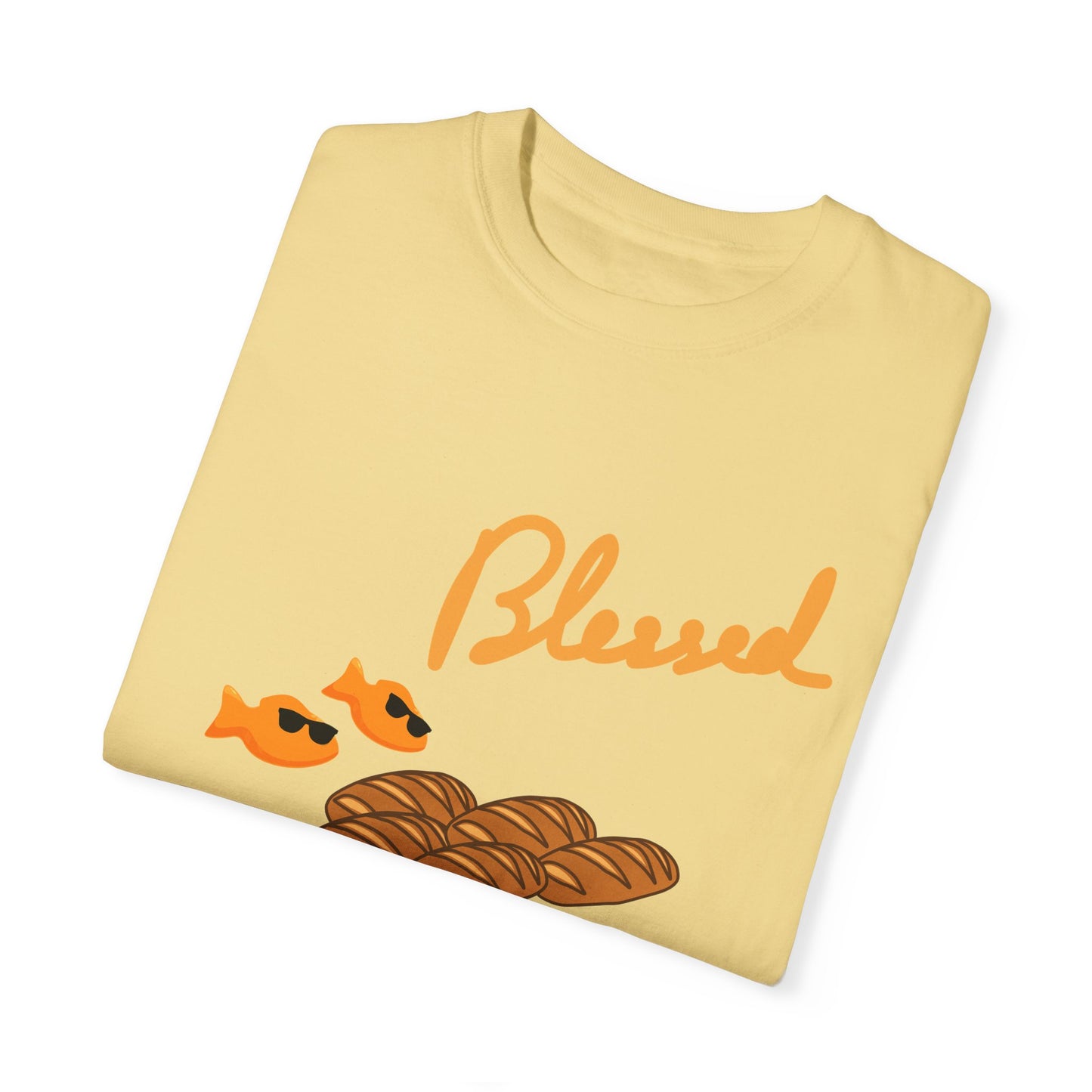 Blessed 2 fish & 5 Loaves T-Shirt – Christian Design | Comfort Colors 1717