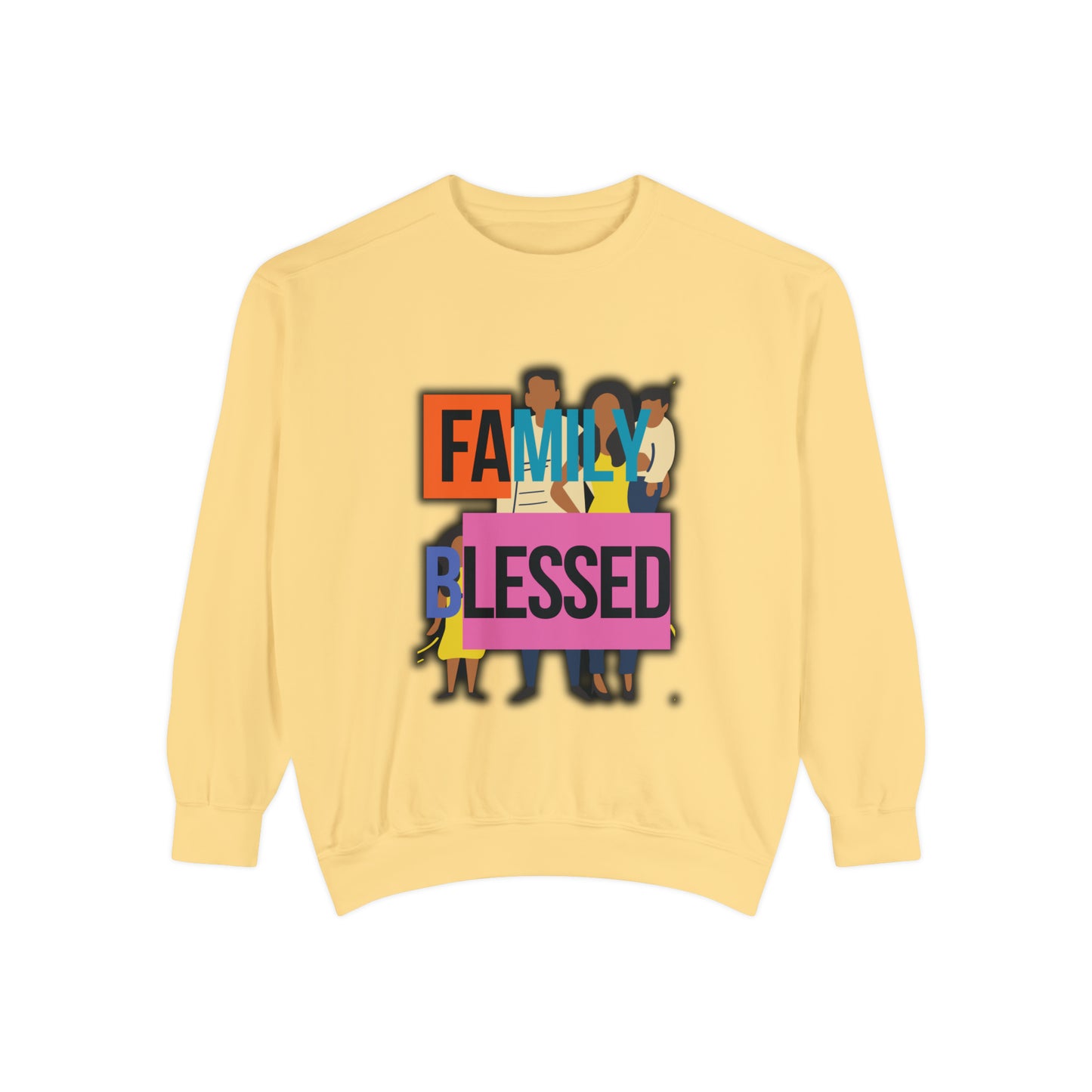 Family Blessed Unisex Garment-Dyed Sweatshirt