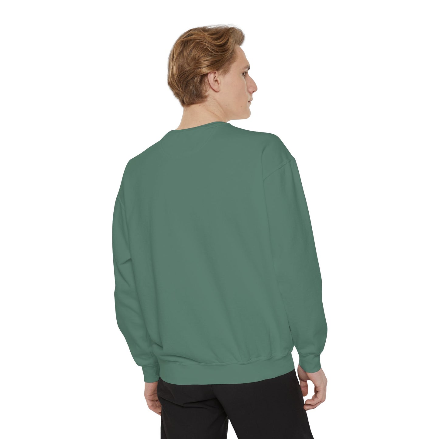 Garment-Dyed Sweatshirt Cozy Fall Autumn Give Thanks Graphic Llama