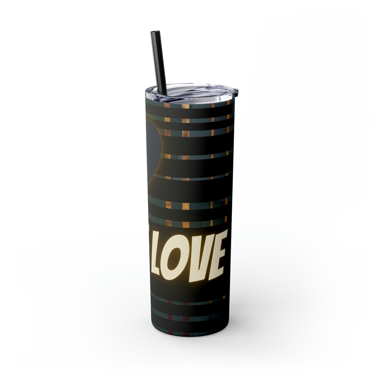 More Love Skinny Tumbler with Straw, 20oz