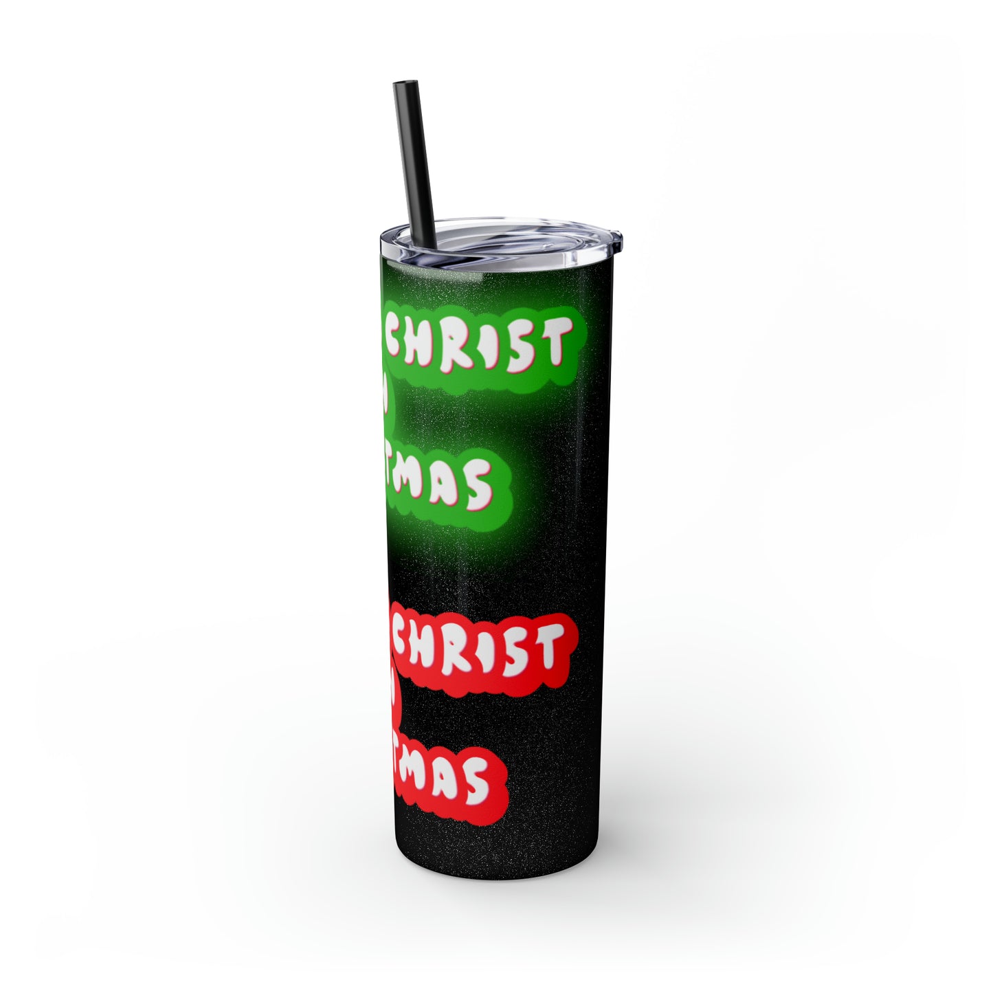 Keep Christ in Christmas Skinny Tumbler with Straw, 20oz