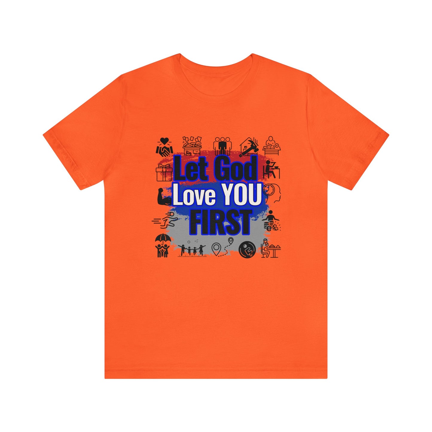 God's Love First Soft Cotton Tee | Quality Print Lightweight Fabric | Breathable 100% Airlume Combed Cotton