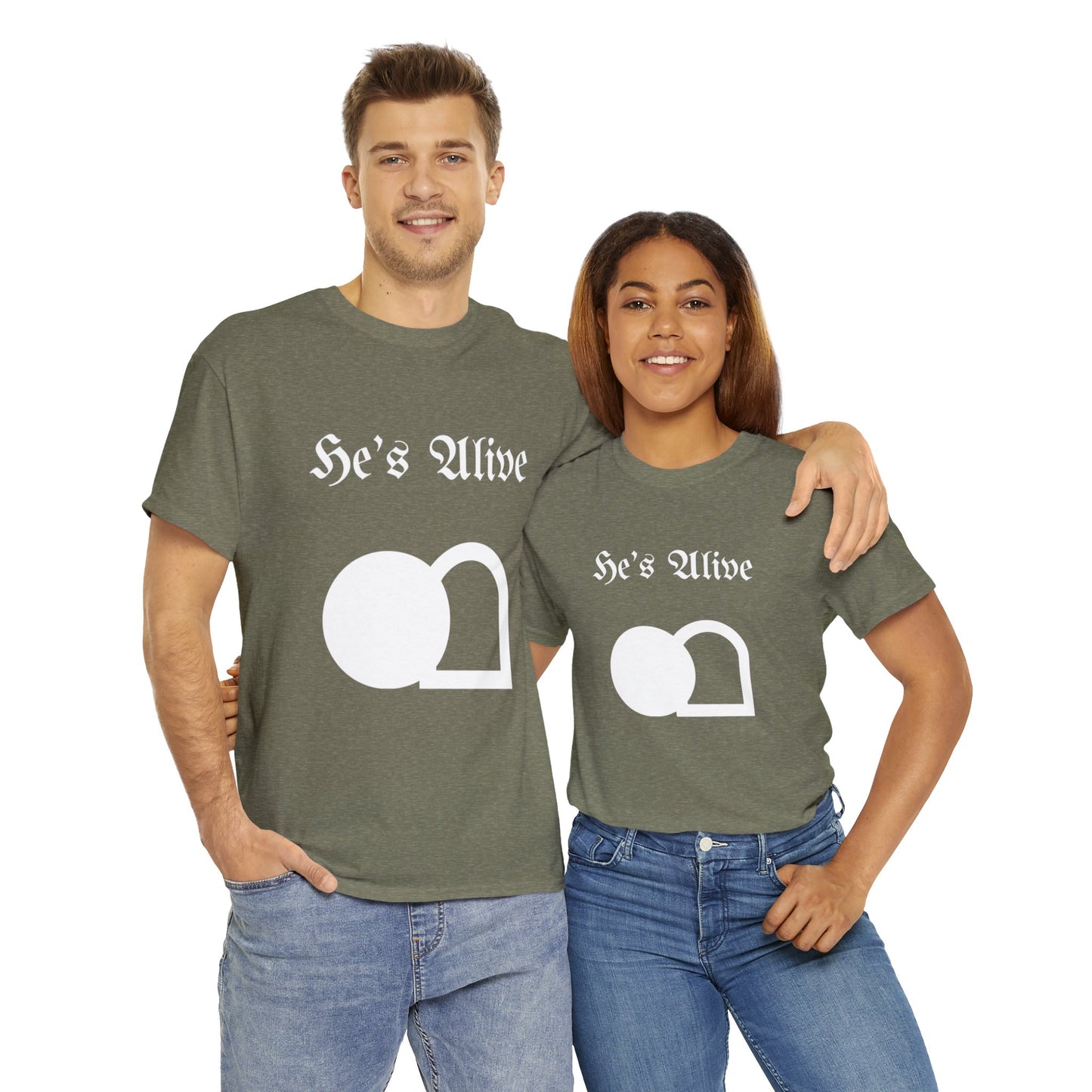 He's Alive Unisex Heavy Cotton Tee