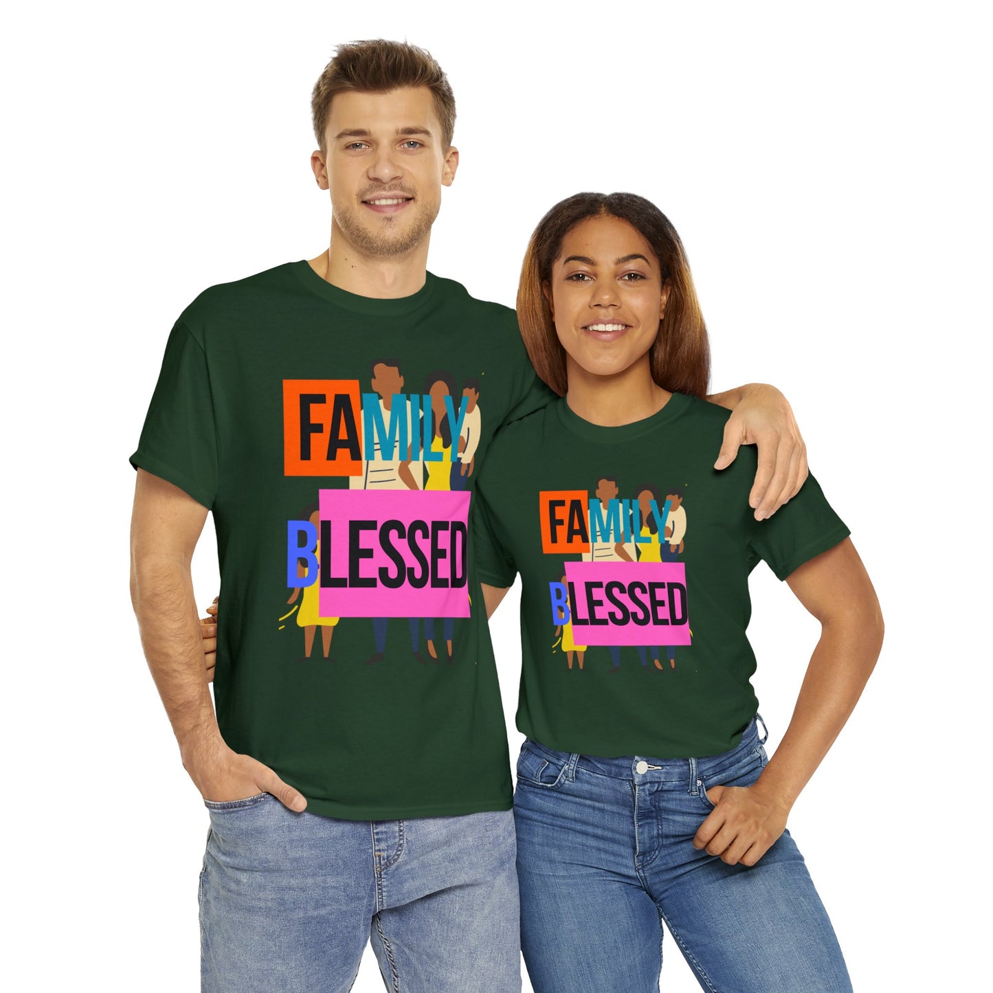 Family Blessed Unisex Heavy Cotton Tee