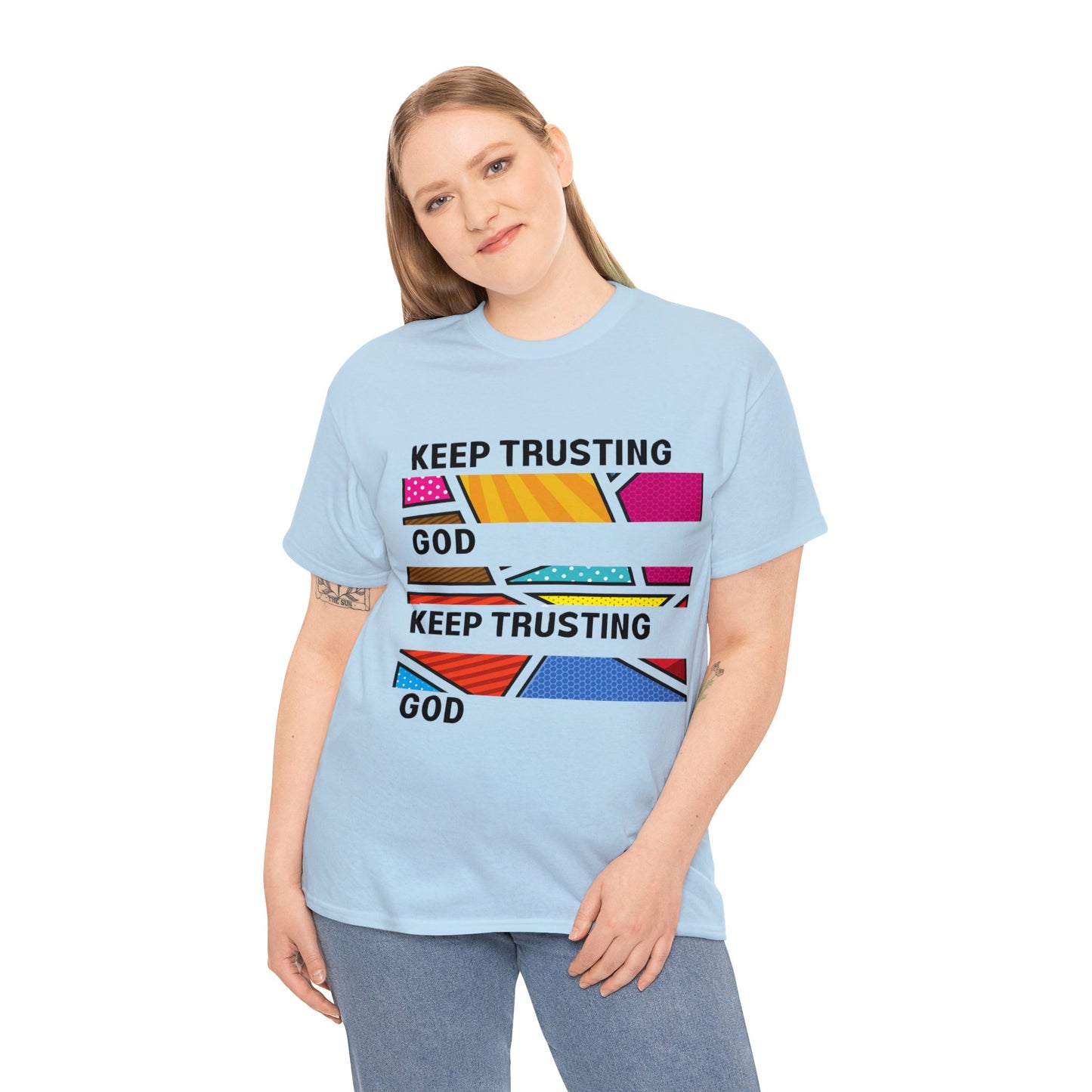 Keep Trusting God V3 Unisex Heavy Cotton Tee