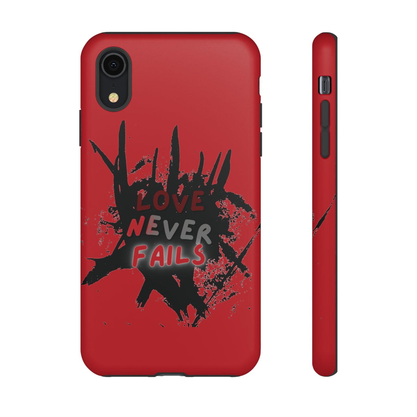 Love Never Fails Red Tough Cases