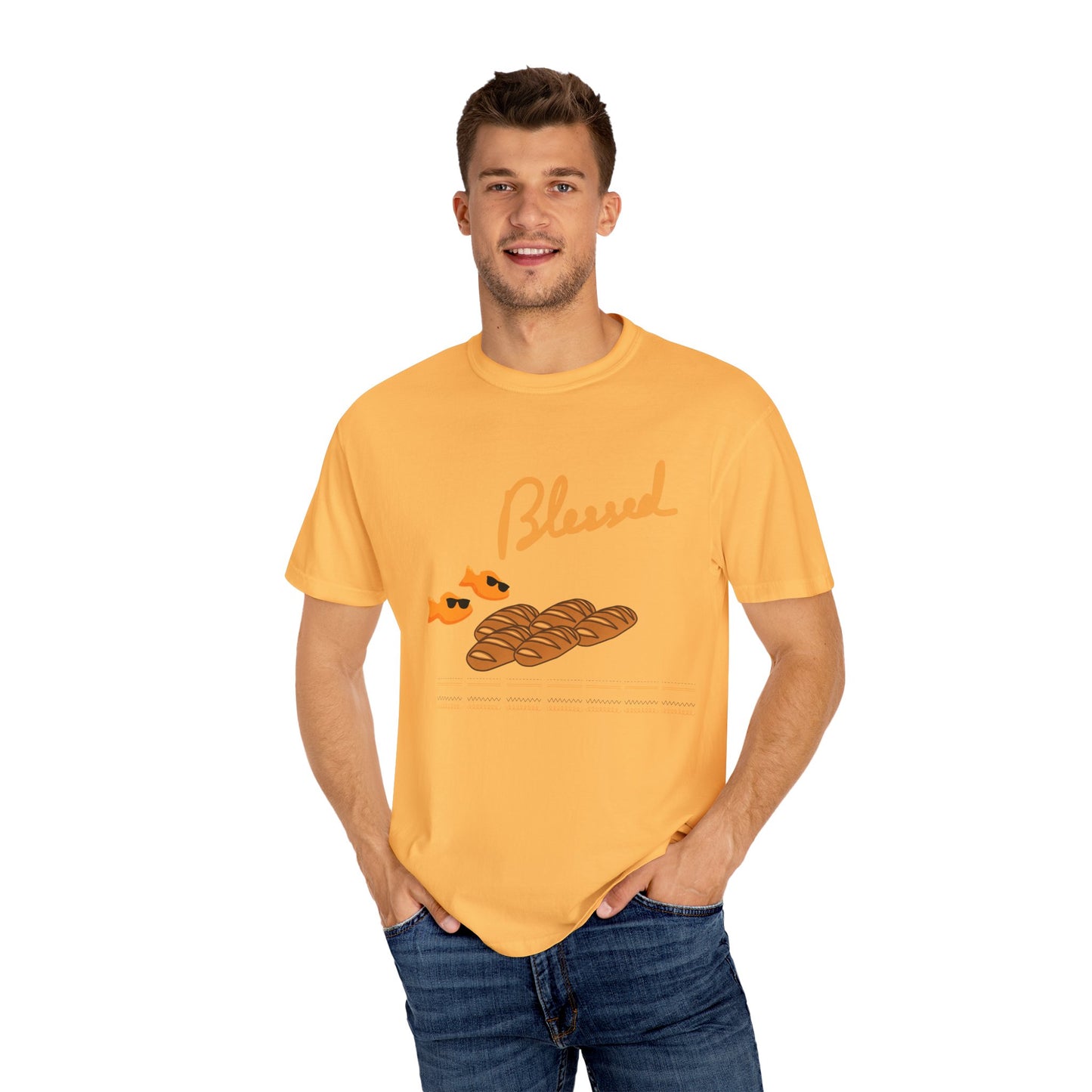 Blessed 2 fish & 5 Loaves T-Shirt – Christian Design | Comfort Colors 1717