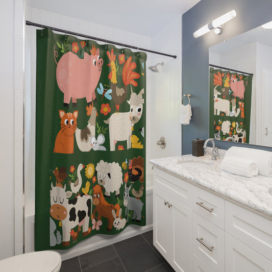 Farm Animals Shower Curtains