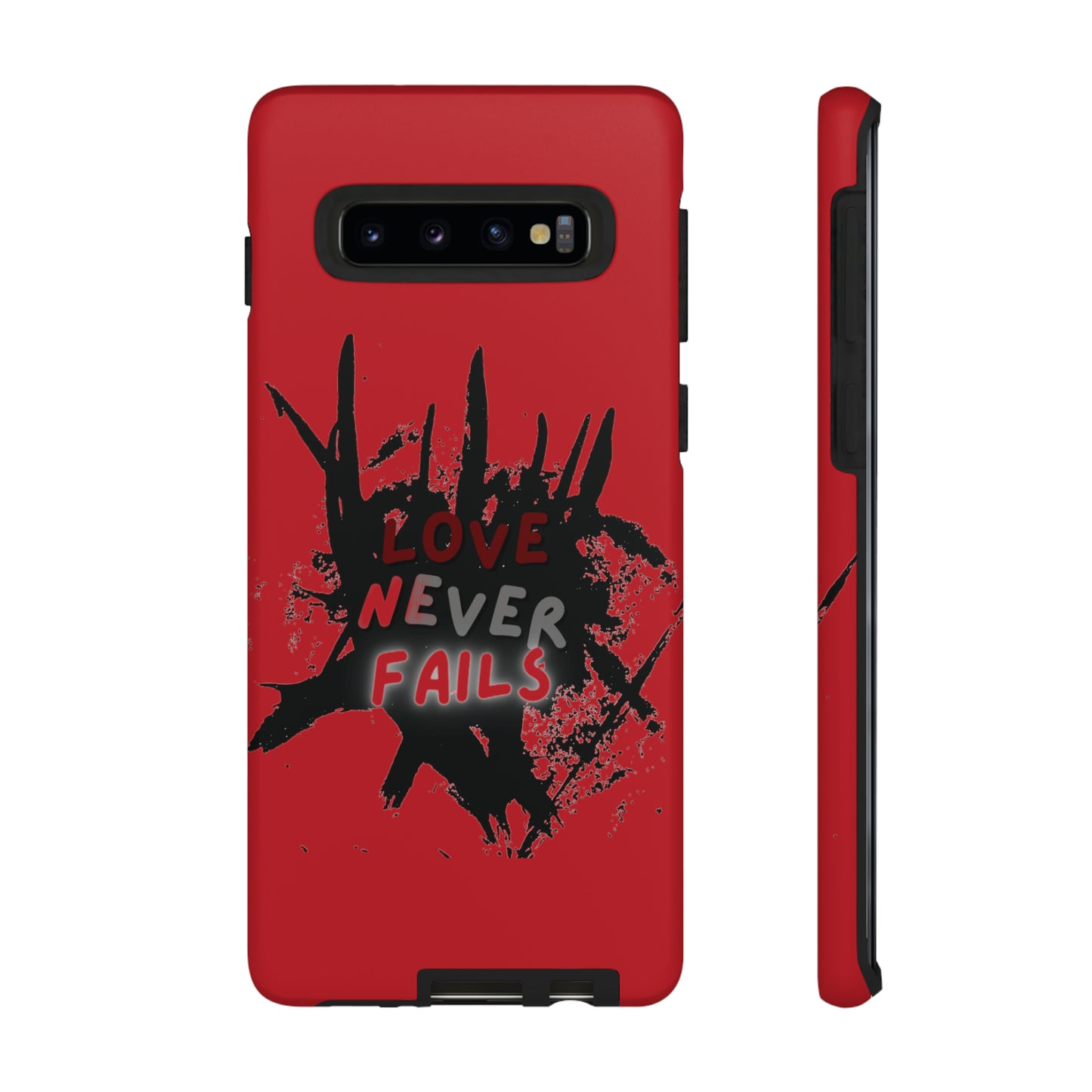 Love Never Fails Red Tough Cases