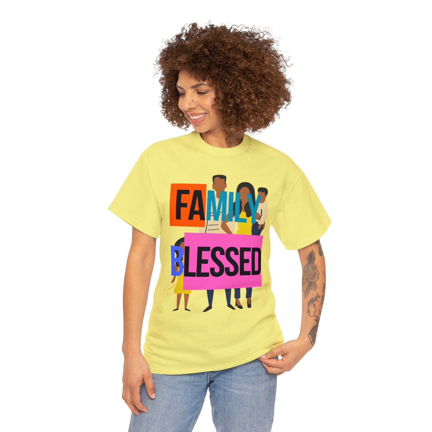 Family Blessed Unisex Heavy Cotton Tee