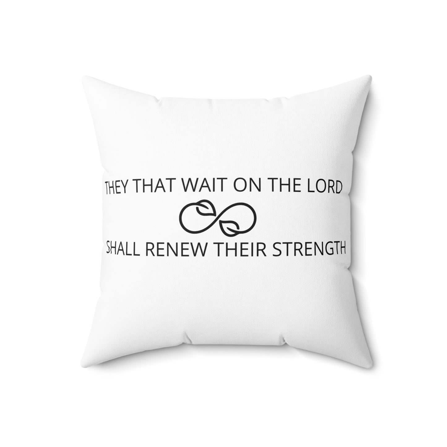Wait on The Lord Spun Polyester Square Pillow