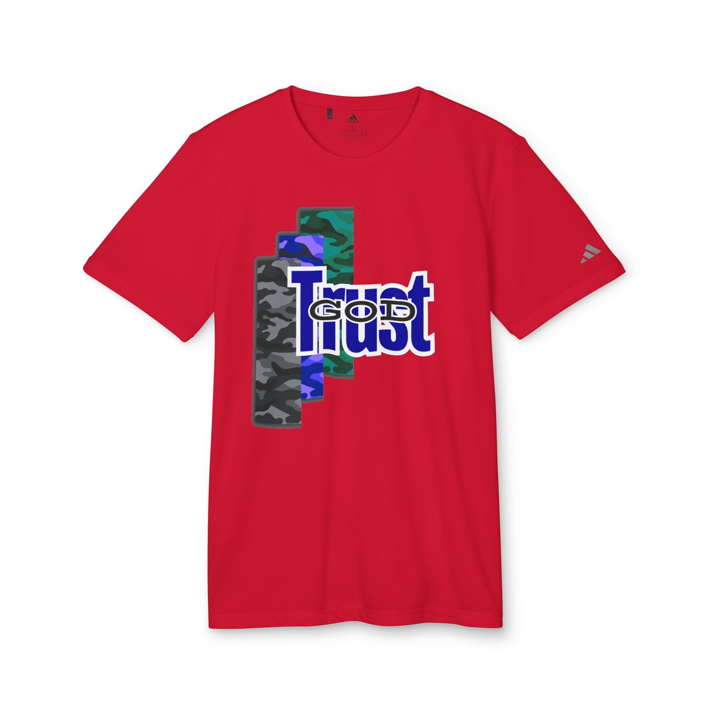 Product Listing: Trust God Camo Faith Tee