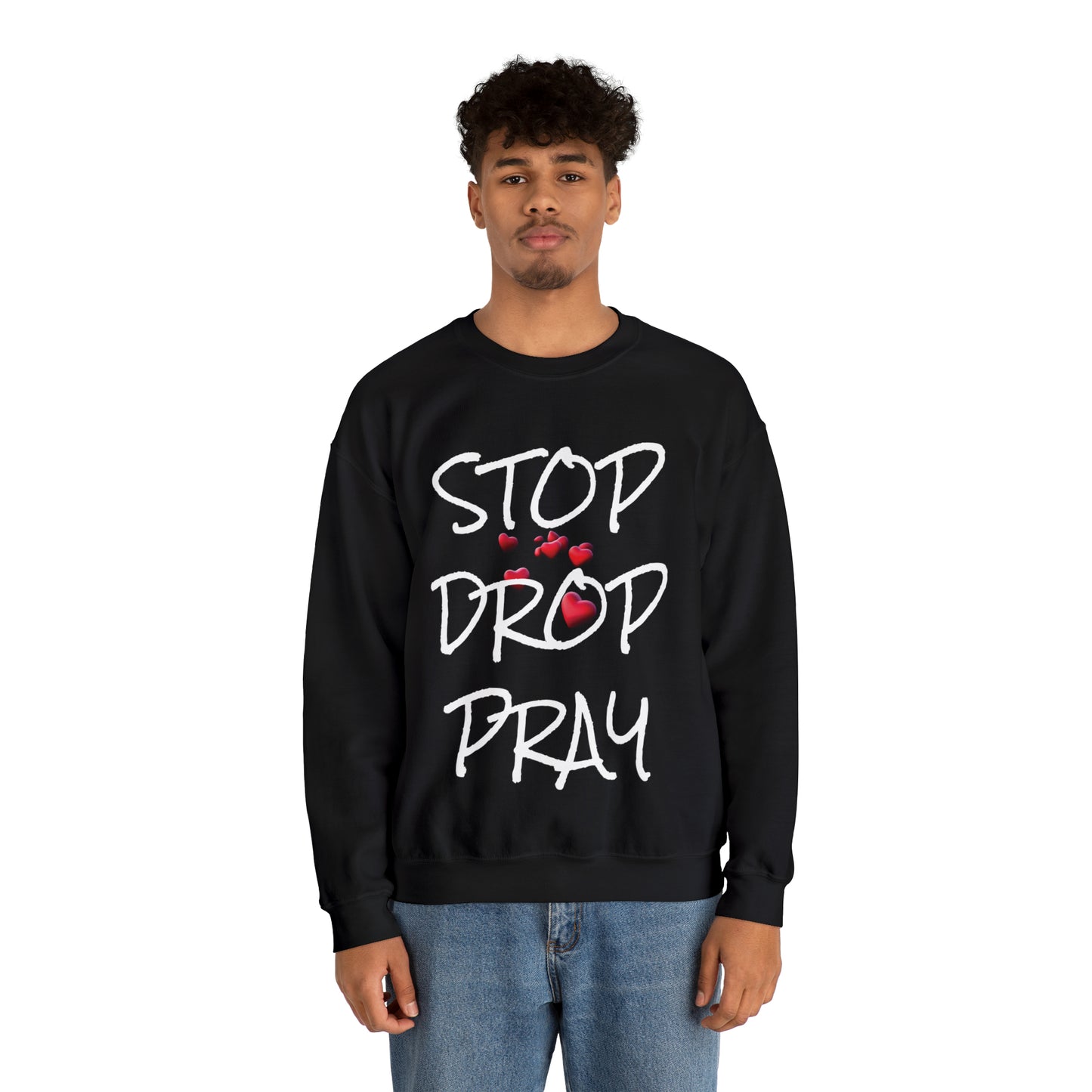 Stop Drop Pray Unisex Heavy Blend™ Crewneck Sweatshirt