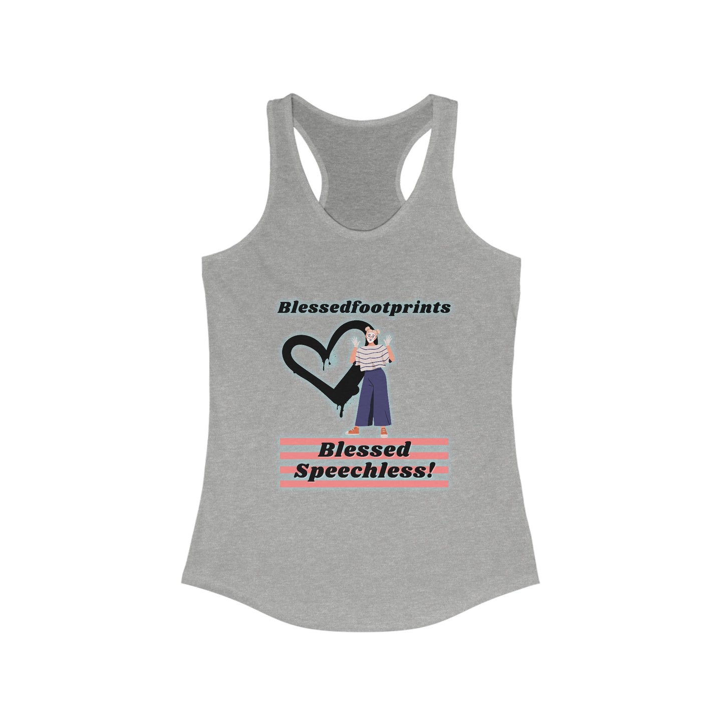 Thankful Speechless Blessedfootprints Collection Ideal Racerback Tank