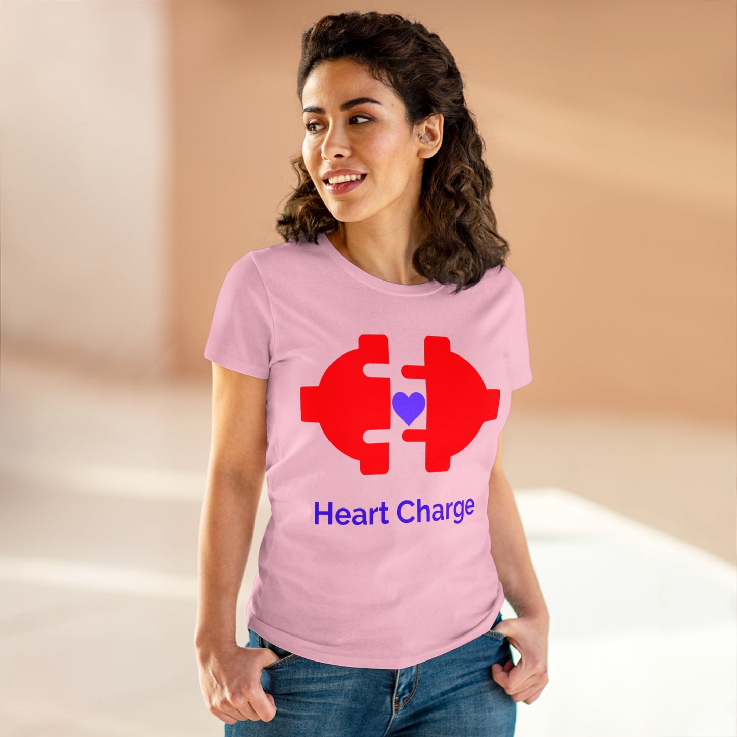 Heart Charge Women's Midweight Cotton Tee