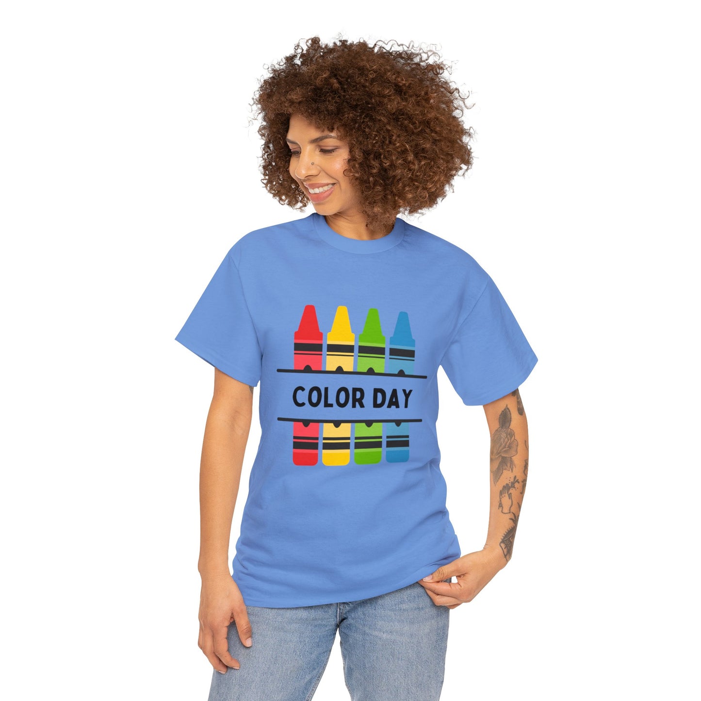Color Day Unisex Heavy Cotton Tee Inspire Learning and Fun for Teachers and Children