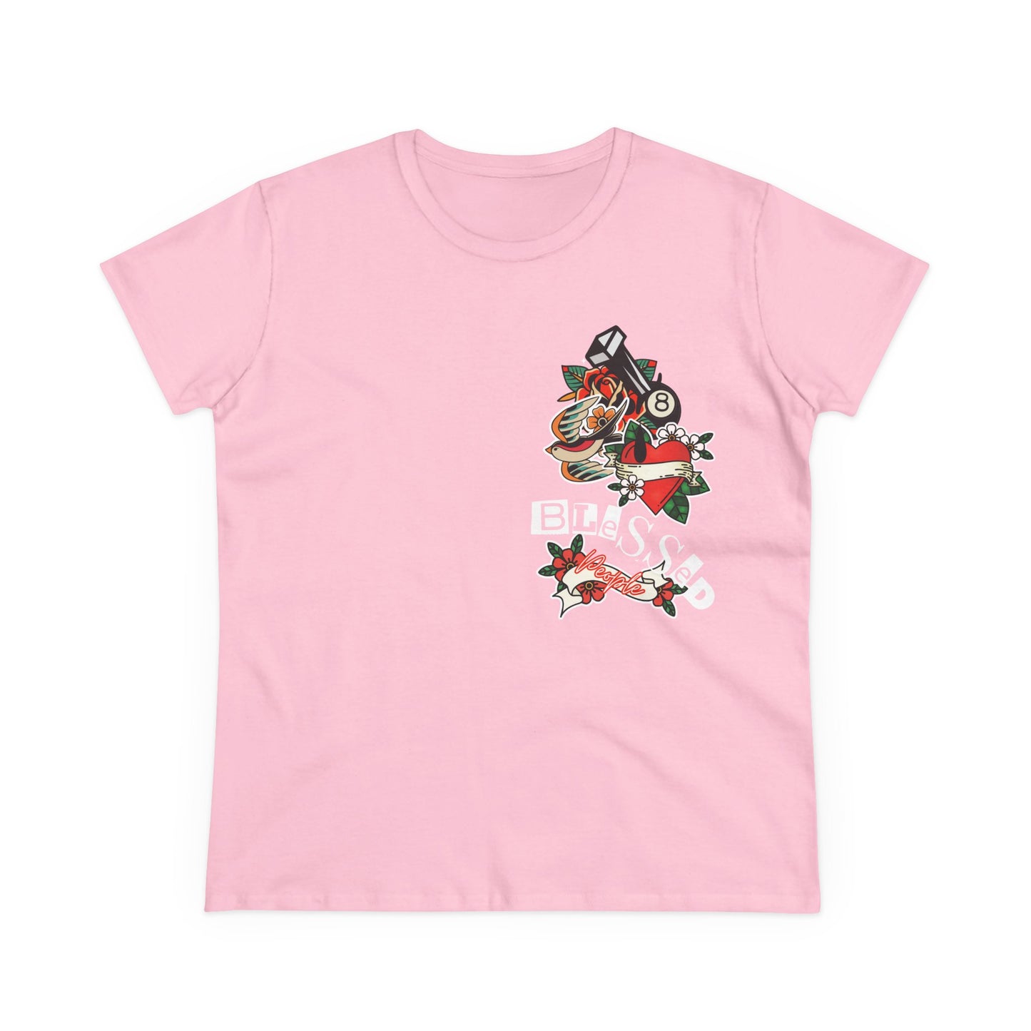 Vintage-Inspired Blessed Women's Midweight Cotton Tee