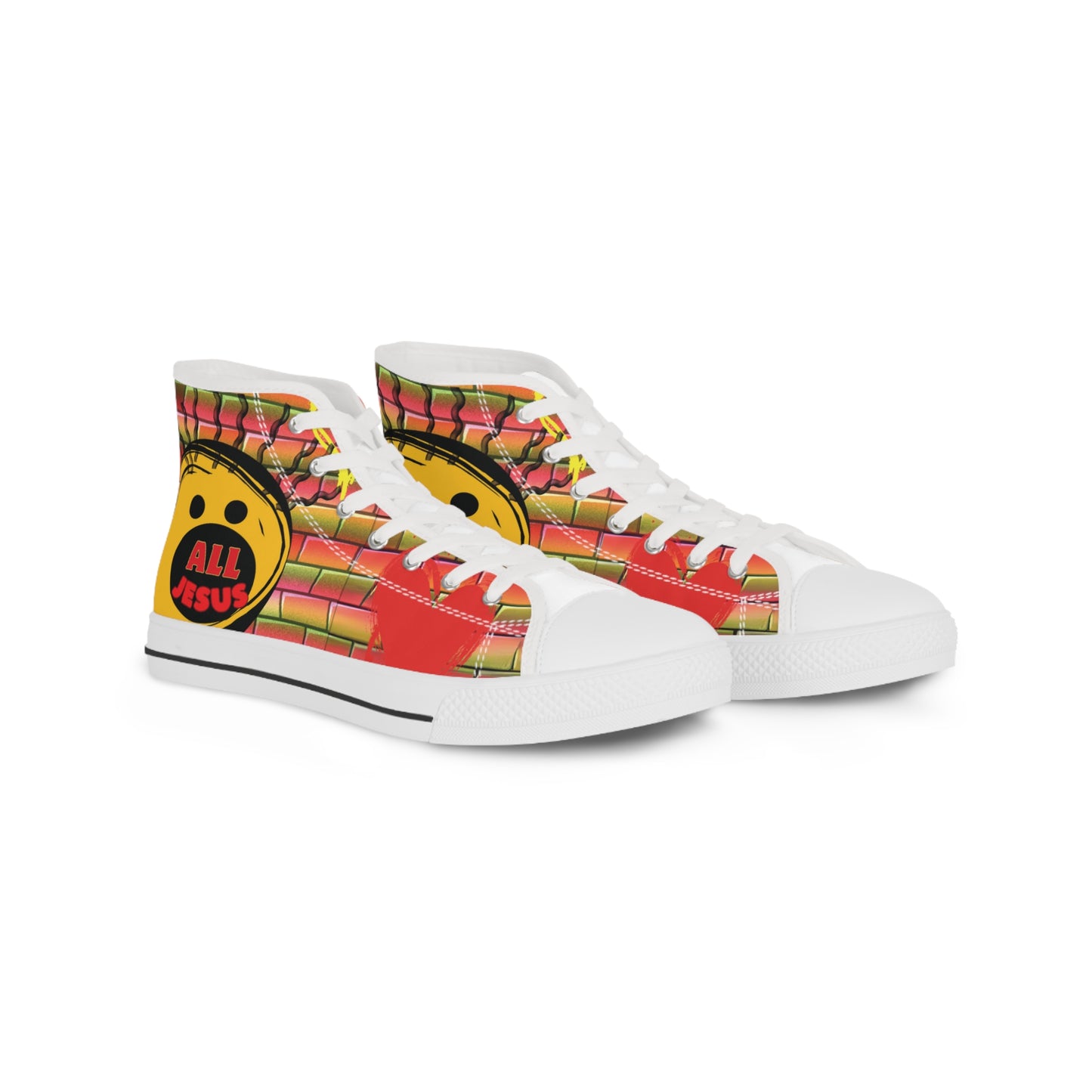 All Jesus Red Men's High Top Sneakers