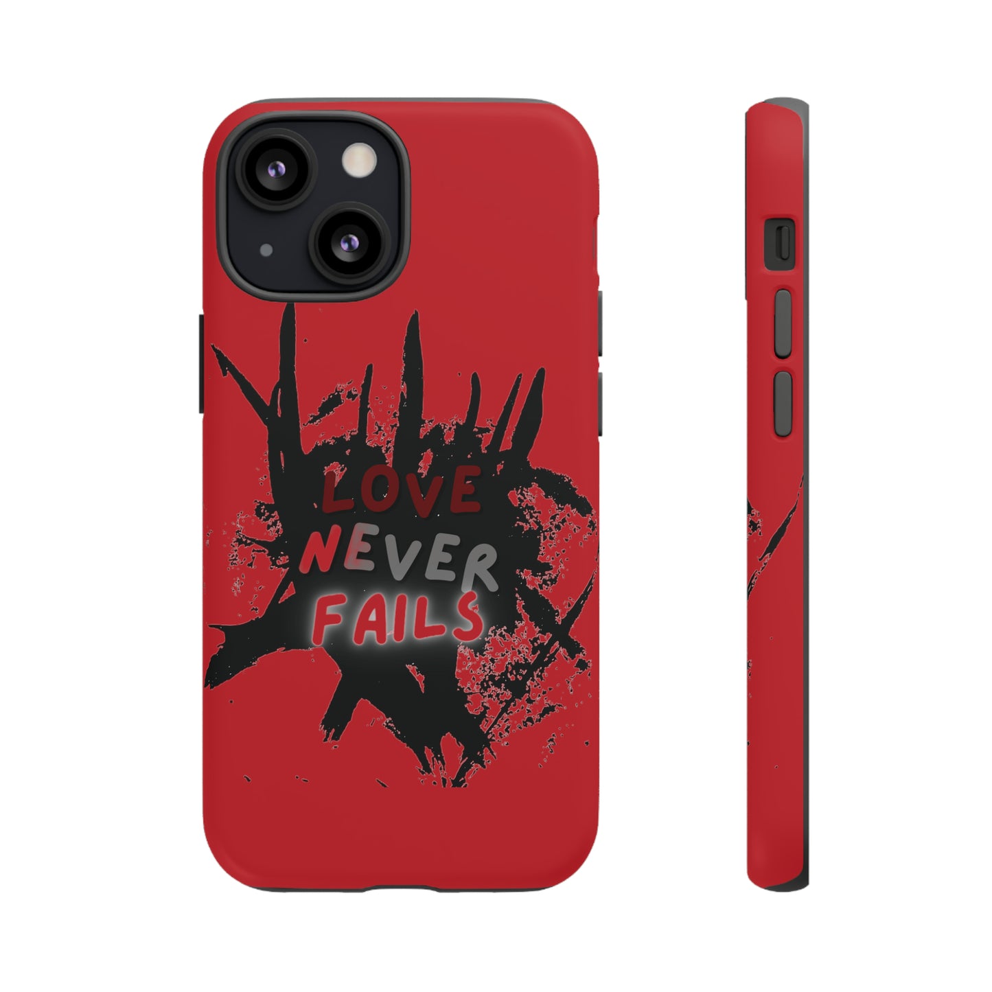 Love Never Fails Red Tough Cases