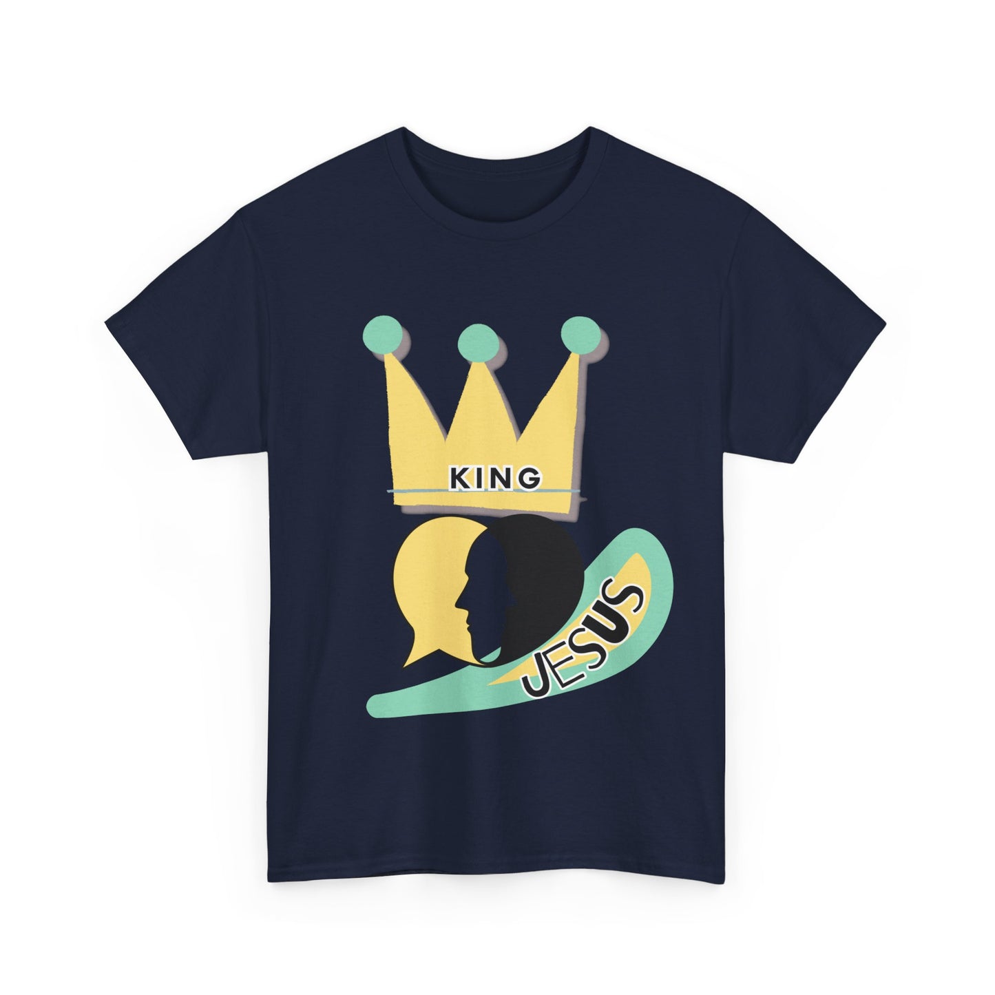 King Jesus Heart Face Unisex Heavy Cotton Tee