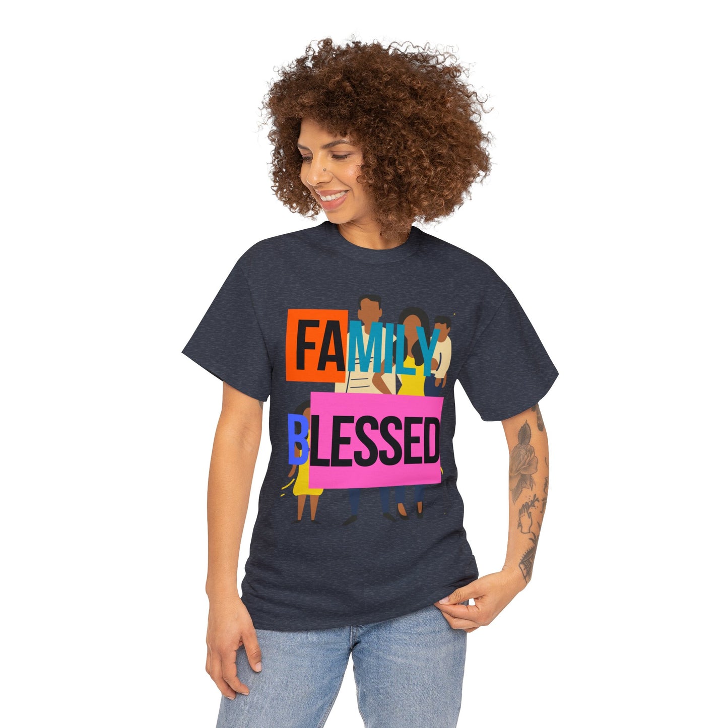 Family Blessed Unisex Heavy Cotton Tee