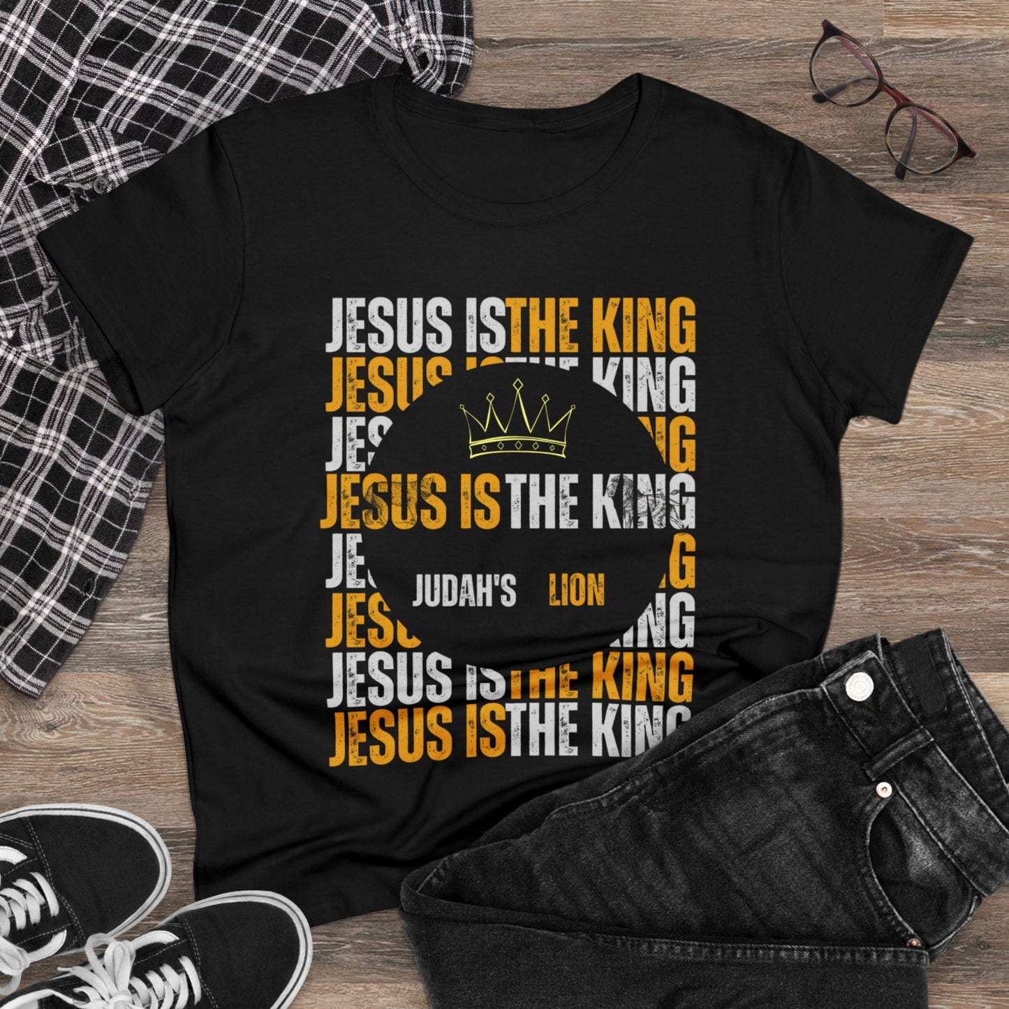 Jesus is The King Women's Midweight Cotton Tee