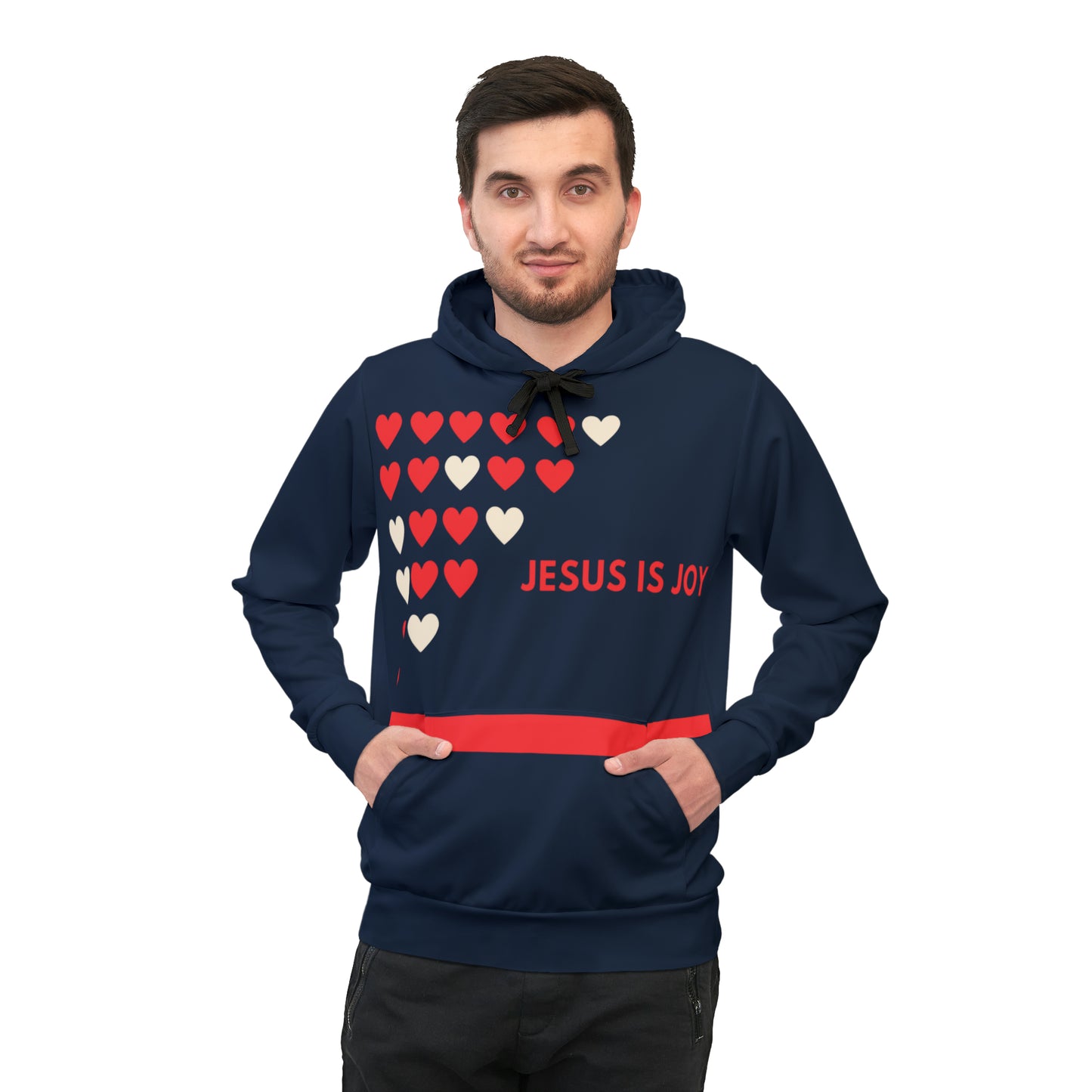 Jesus Is Joy Athletic Hoodie (Blue)