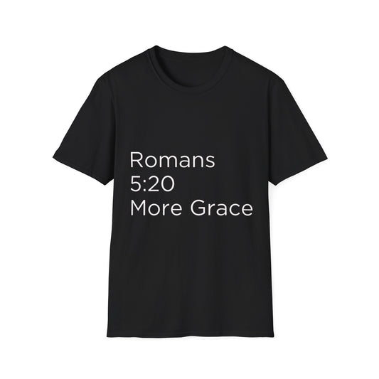 Romans 5:20 Unisex Softstyle T-Shirt