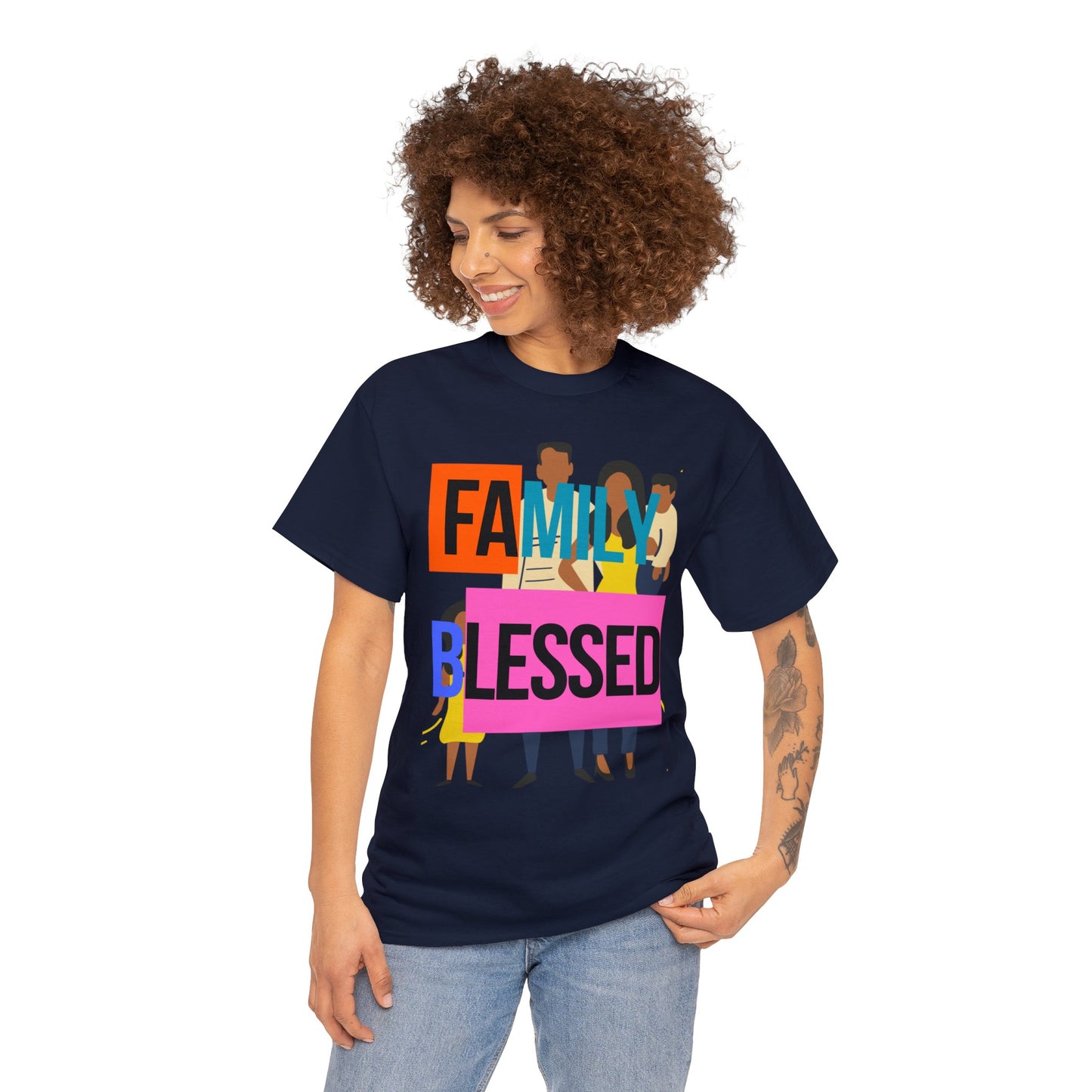 Family Blessed Unisex Heavy Cotton Tee