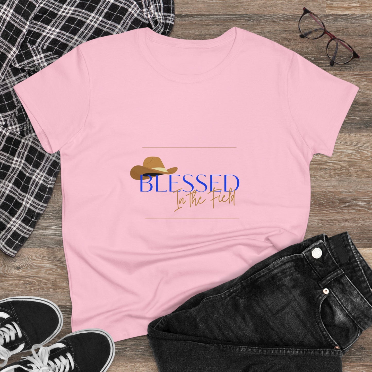 Blessed in The Field Women's Midweight Cotton Tee