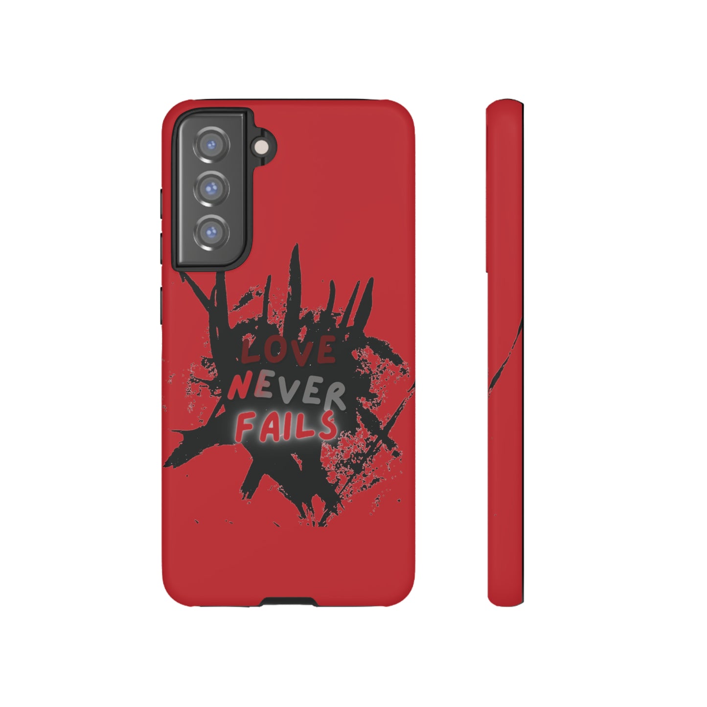 Love Never Fails Red Tough Cases