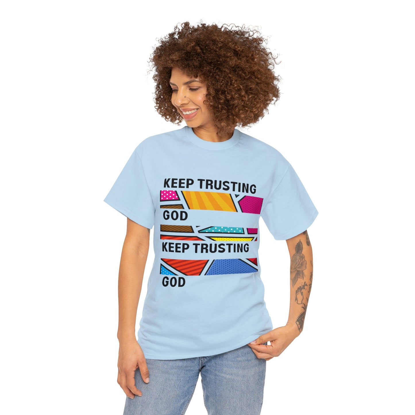 Keep Trusting God V3 Unisex Heavy Cotton Tee