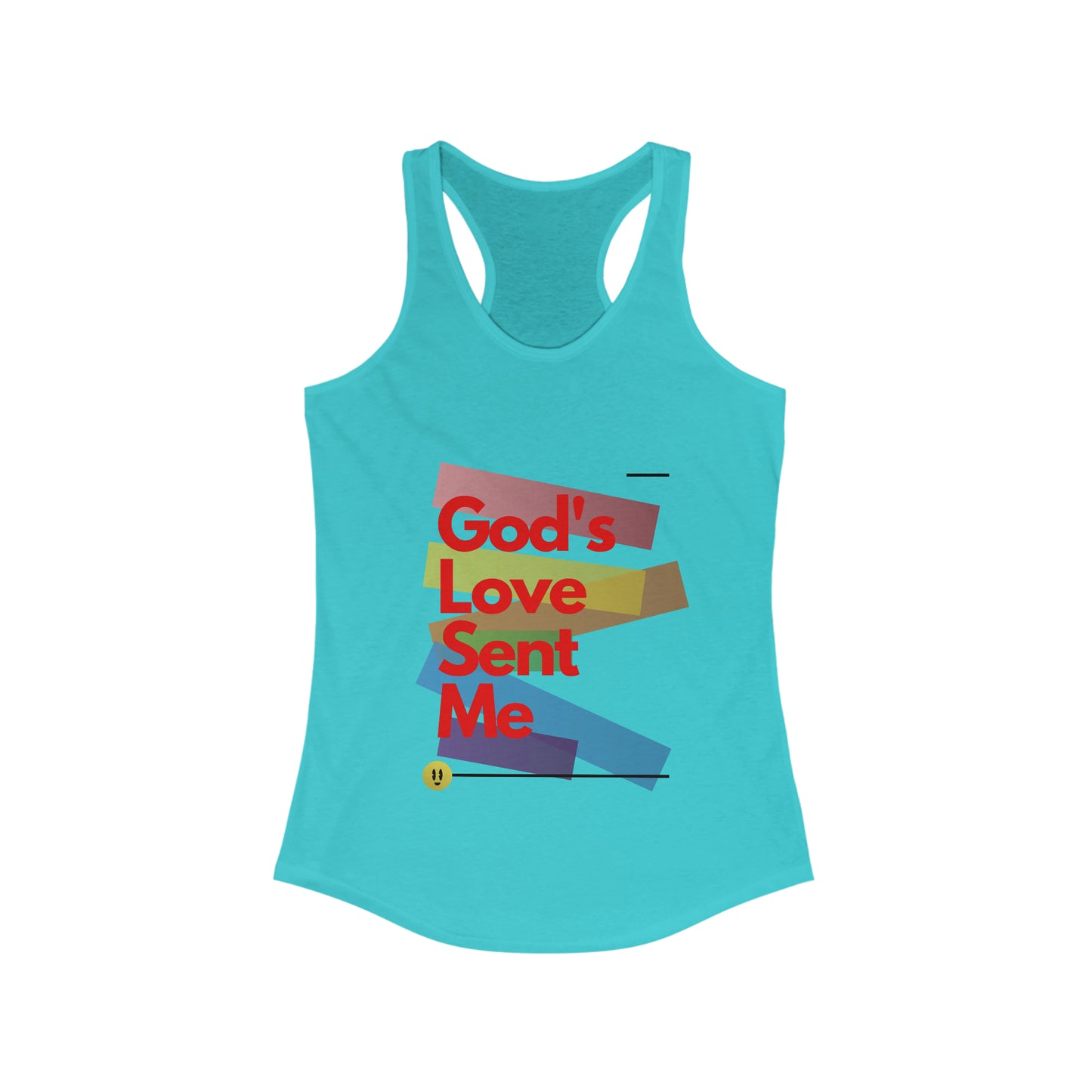 God's Love Sent Me Women's Ideal Racerback Tank