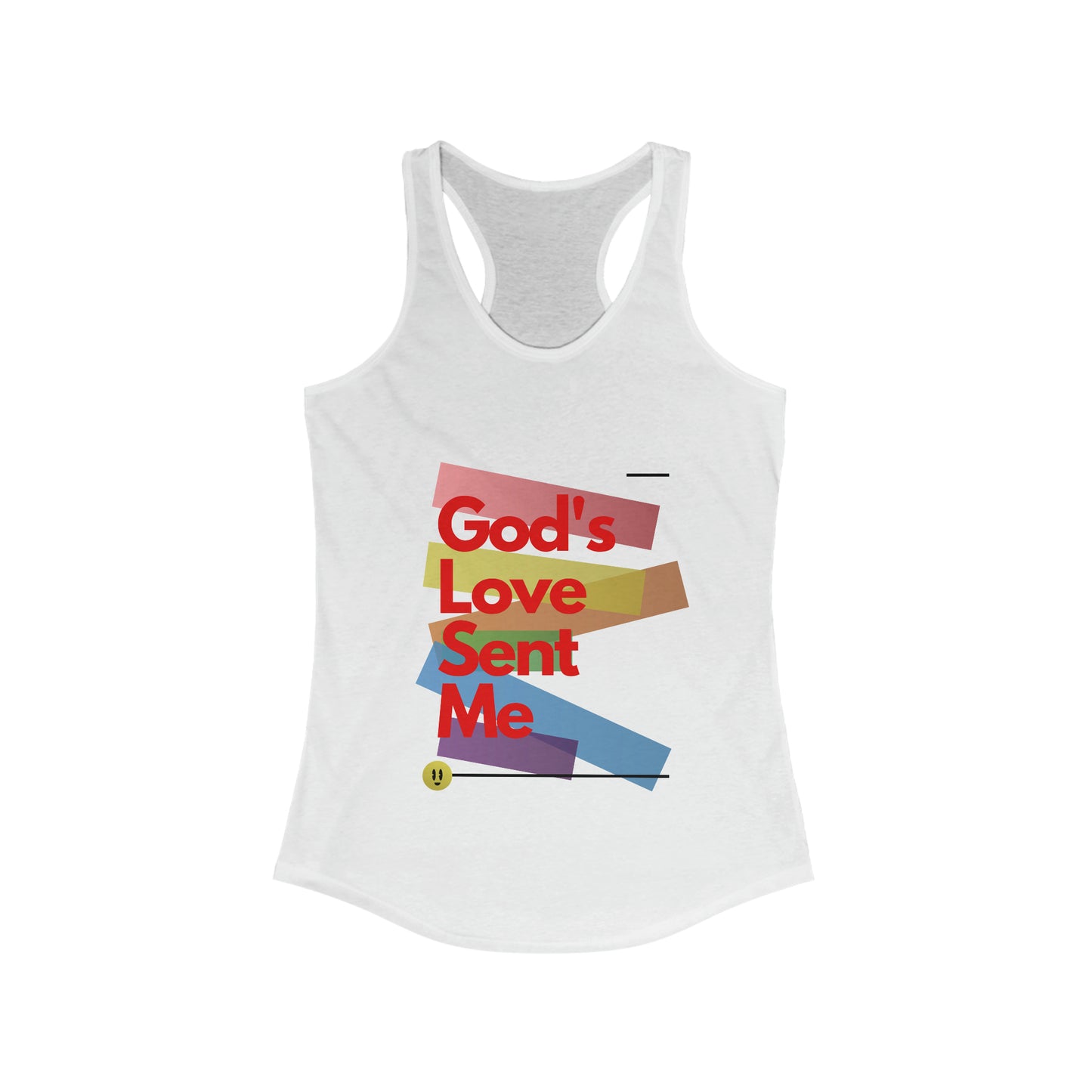 God's Love Sent Me Women's Ideal Racerback Tank