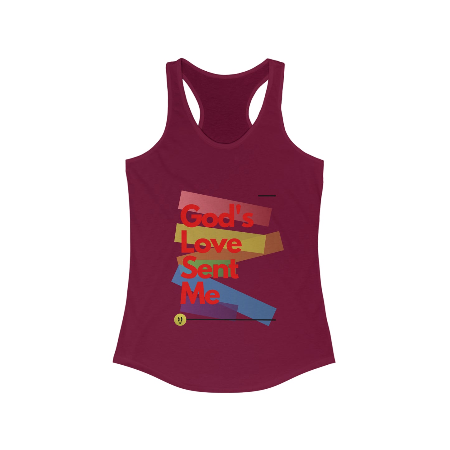 God's Love Sent Me Women's Ideal Racerback Tank