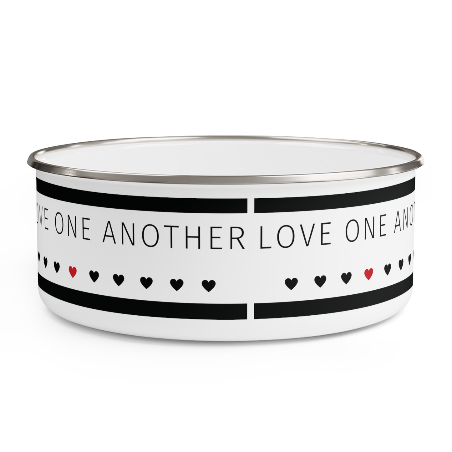 Love One Another Enamel Bowl