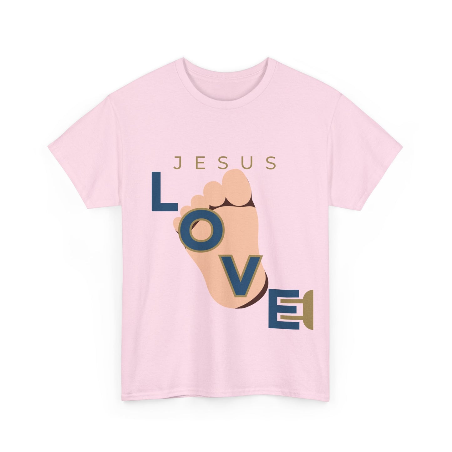 Jesus Love Footprint Heavy Cotton Tee