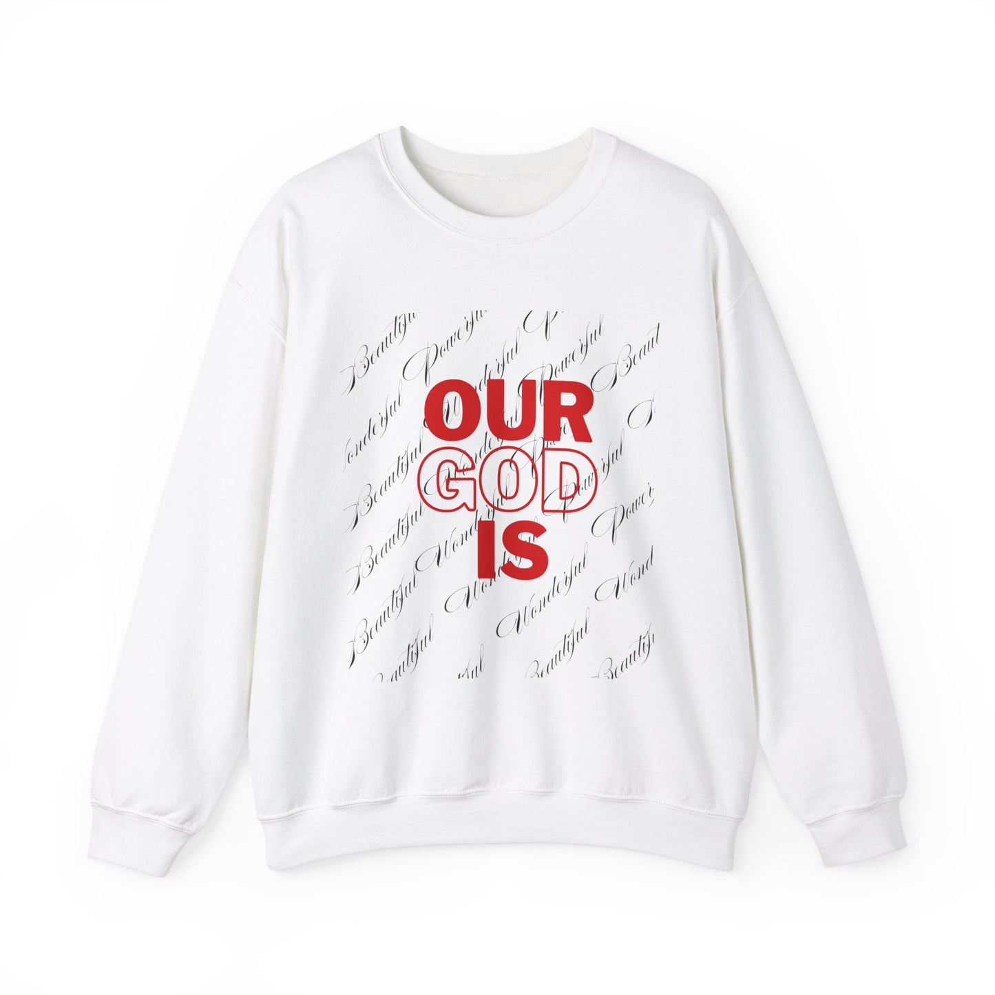 Our God Is Unisex Heavy Blend™ Crewneck Sweatshirt